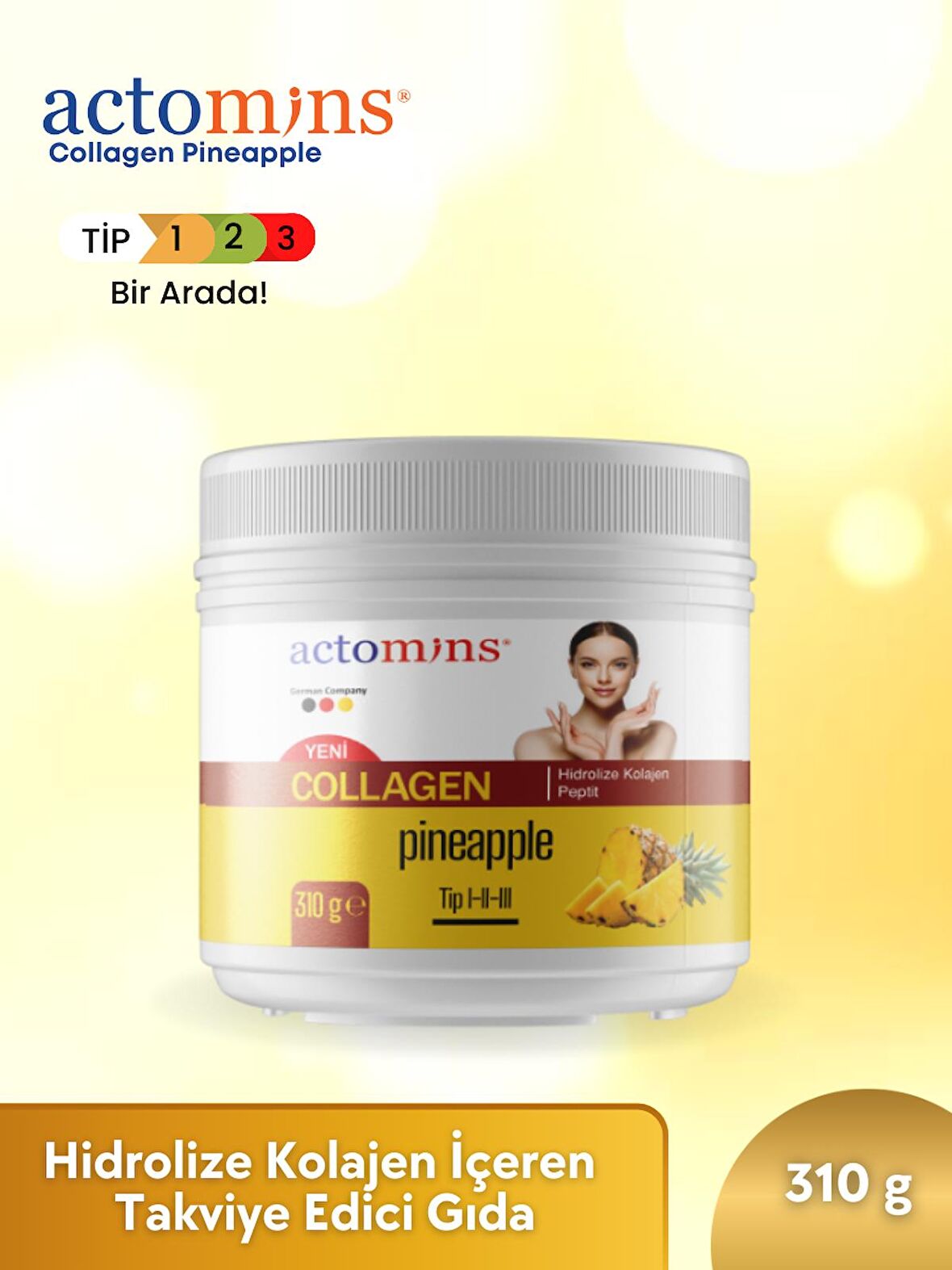 ACTOMINS® Collagen Pineapple 3 Aylık Paket | 3'lü Paket