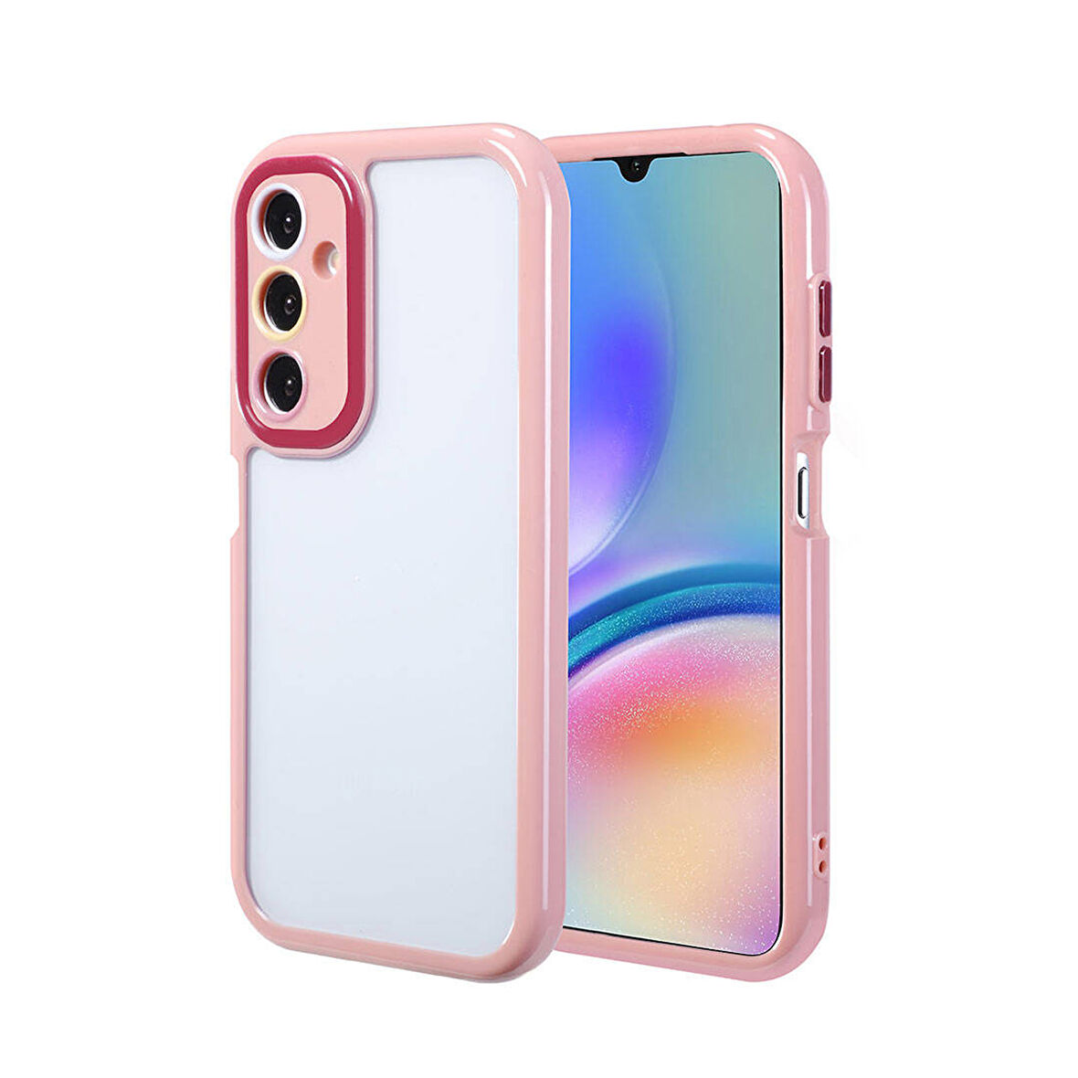 Forzacase Samsung Galaxy A55 uyumlu Colorful Serisi Kamera Korumalı Yarı Esnek Plastik Tpu Kılıf