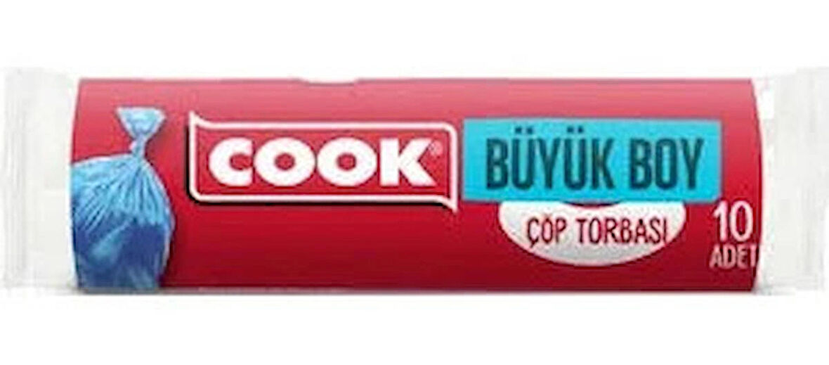 Cook Kokusuz Büyük Boy Çöp Torbası 65X80 cm 10 Lu Rulo