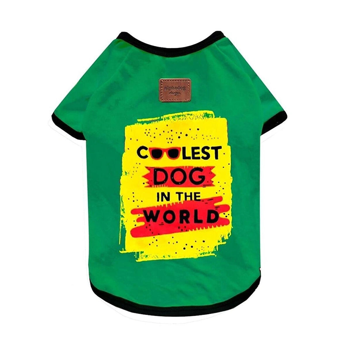 Alphadog Coolest Green Küçük Irk Köpek T-shirtü