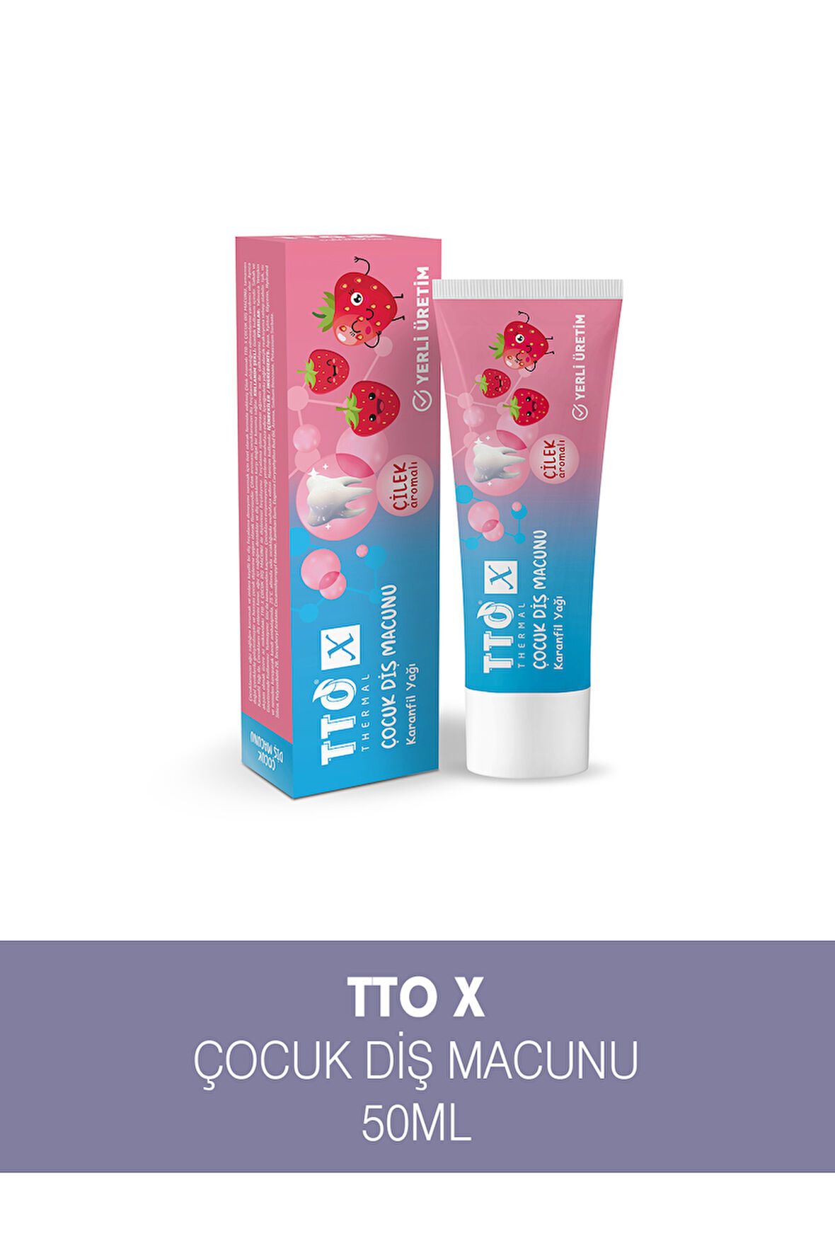 TTO X Çocuk Diş Macunu Çilek Aromalı Karanfil Yağ