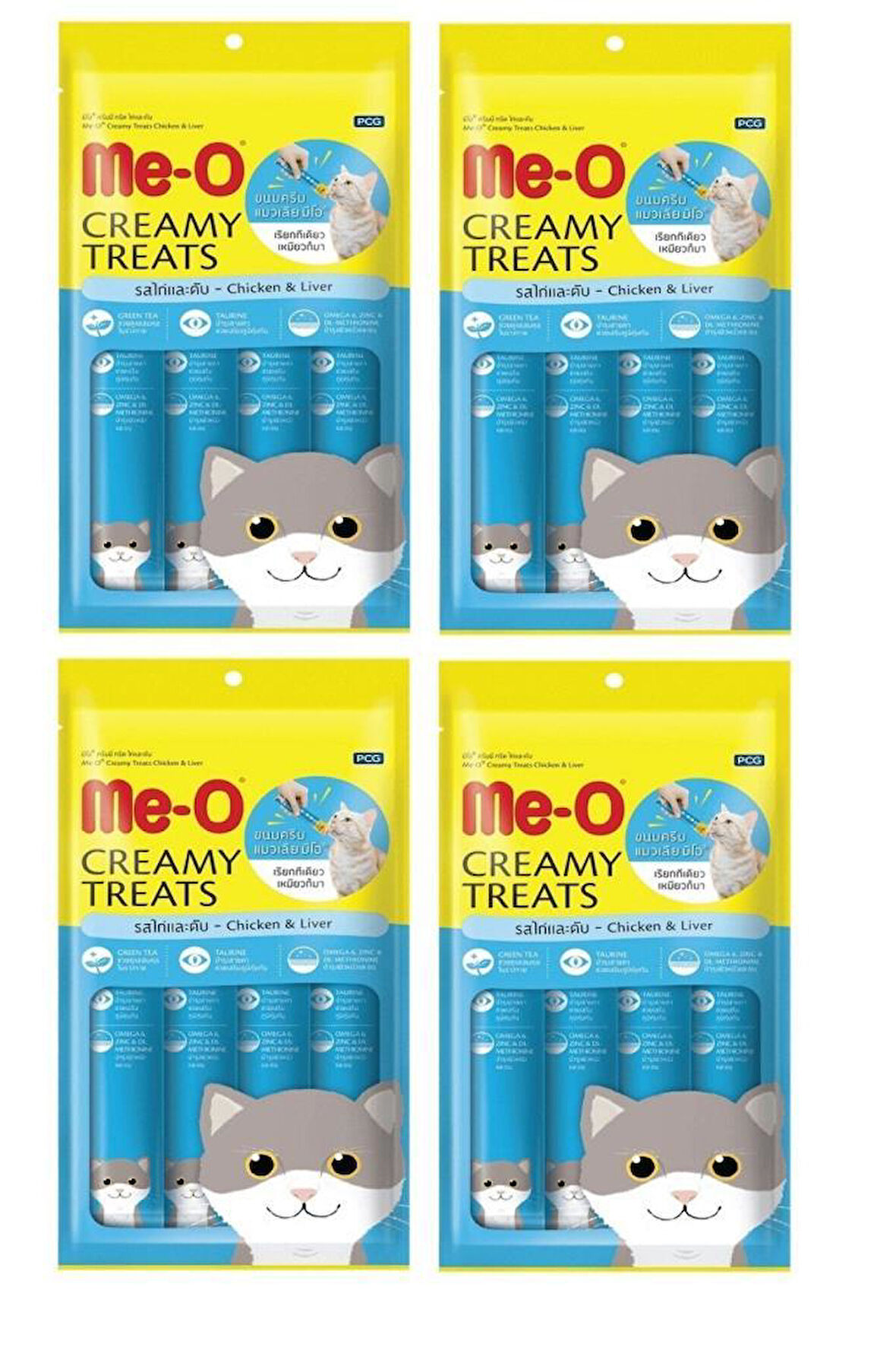 Me-O Creamytreats Tavuklu Ve Ciğerli Sıvı Kedi Ödülü Maması 15 Gr x 4 Adet