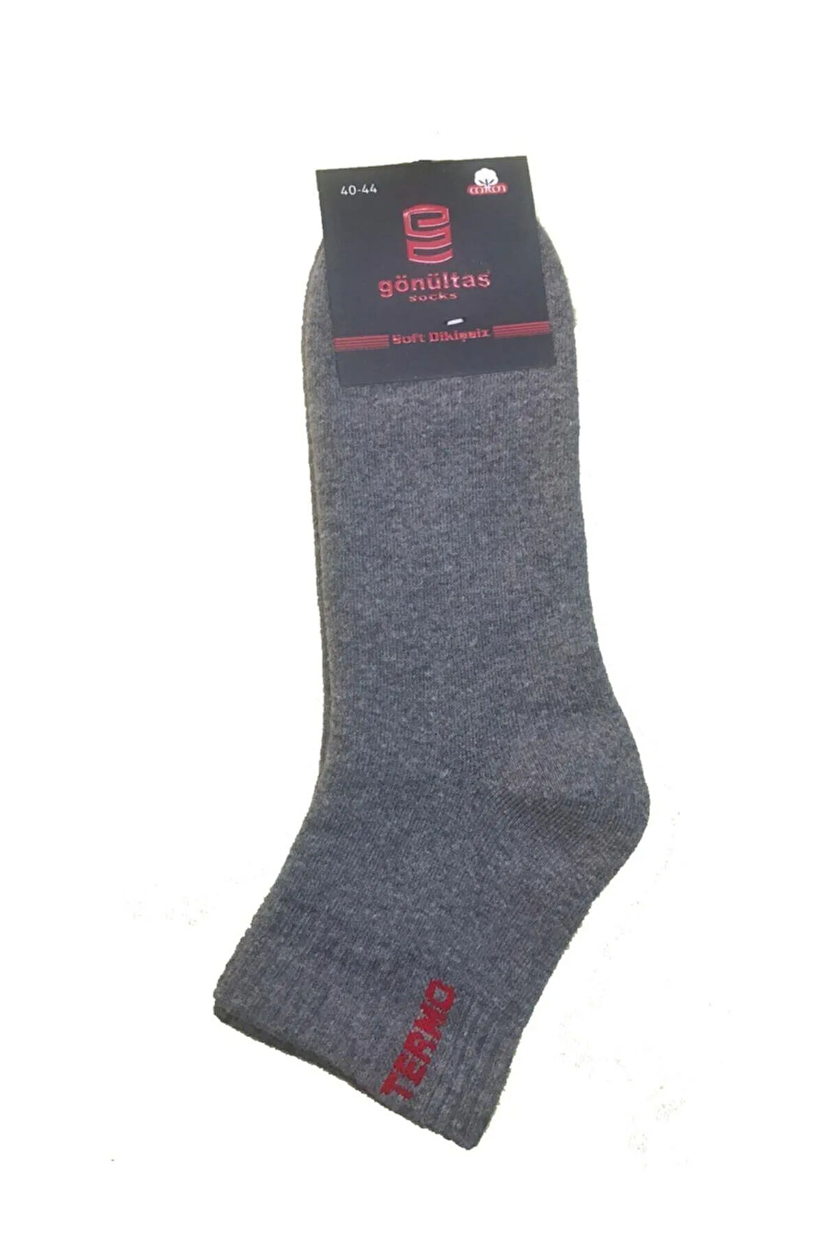 12 Çift Gri Renk Dikişsiz Bambu Çorap