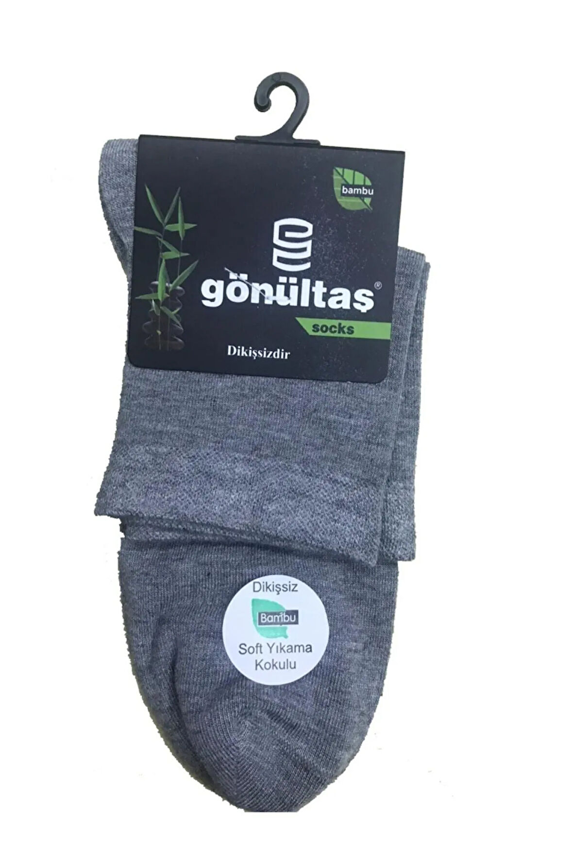3 Çift Füme Renk Yarım Konç Bambu Çorap