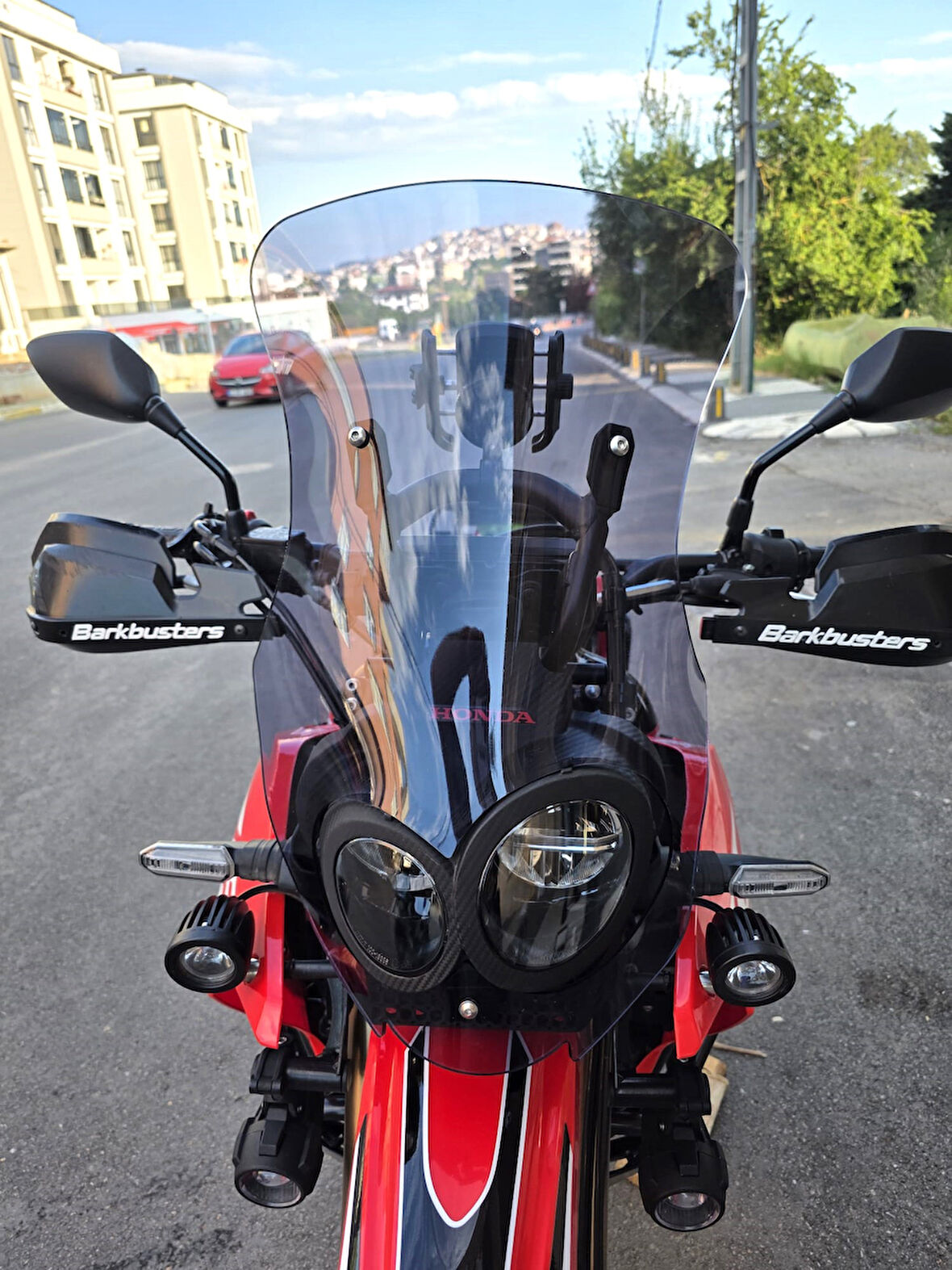 MOTOCAM Honda CRF 250 Rally Siperlik Ön Cam 2017-2025 Model 56cm Füme Renkli 4mm