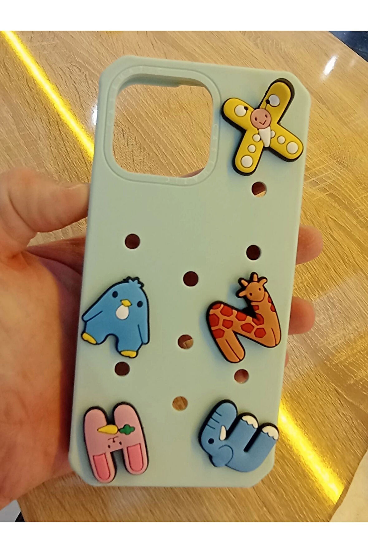 İPhone 15 Pro Max Uyumlu Crocks Kapak Telefonu Tam Saran Darbe Korumalı Telefon Kılıfı