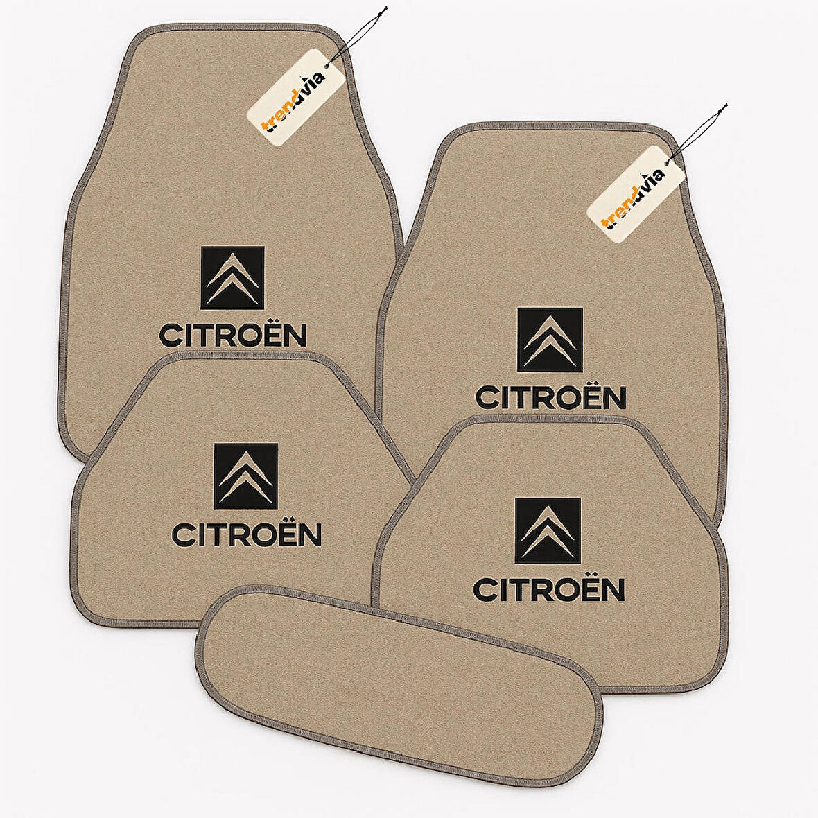 Bej Renk Citroën İçin Özel Tasarım 5’li Oto Halı Paspas Takımı – Kaymaz Zeminli, Kaliteli ve Şık Araba Paspası