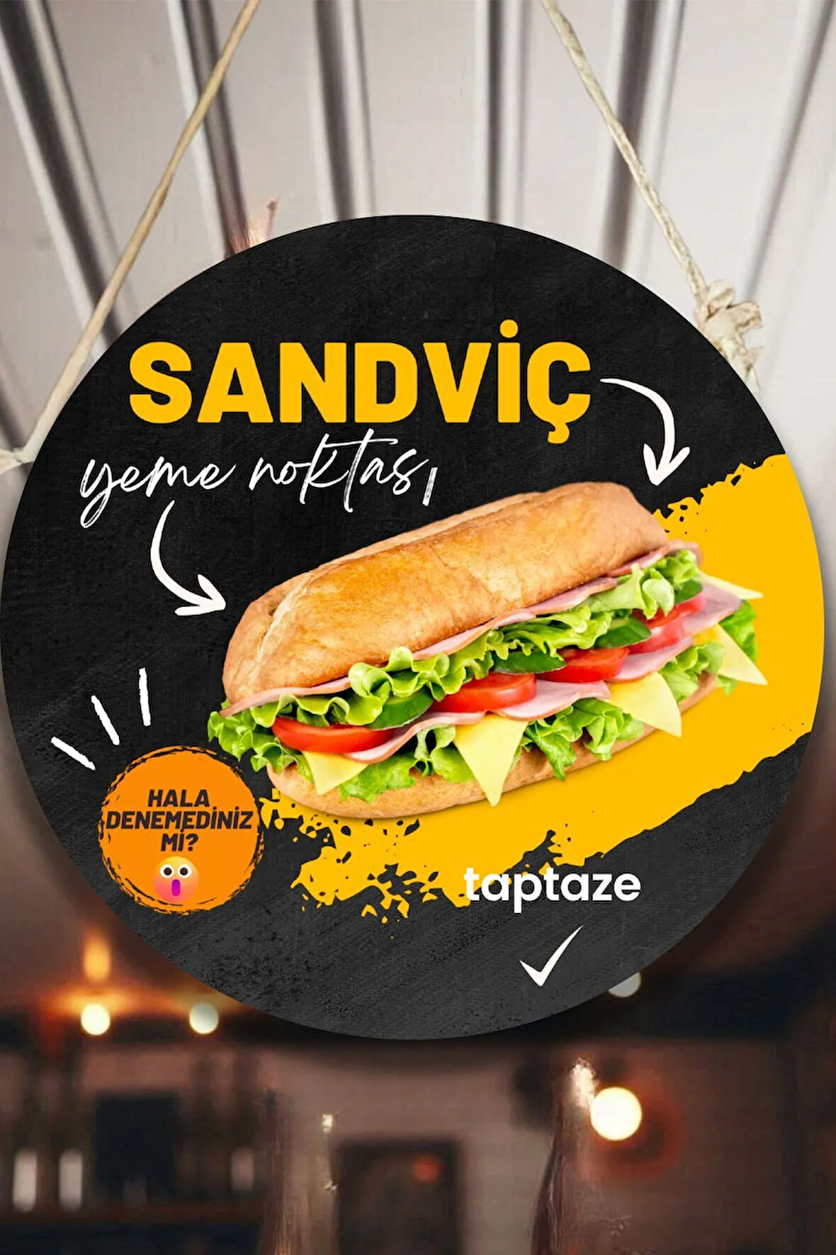 Sandviç Salonu Için Duvar, Kapı, Çift Taraflı Askılı Pano Karşılama Tabelası, Cafe Büfe Süs Dekor