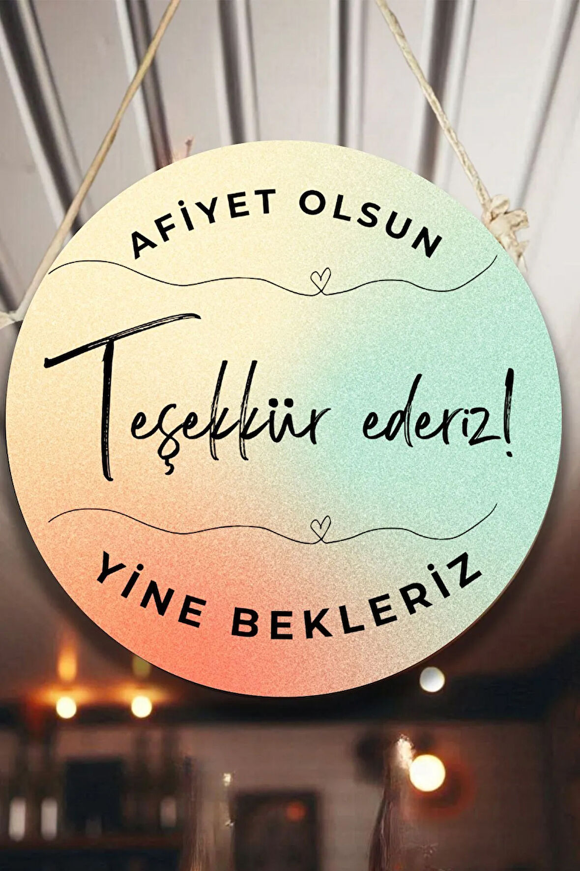 Cafe, Restoran, Büfe Duvar, Kapı, Çift Taraflı Askılı Pano Karşılama Tabelası, Hoş Geldiniz Tablo