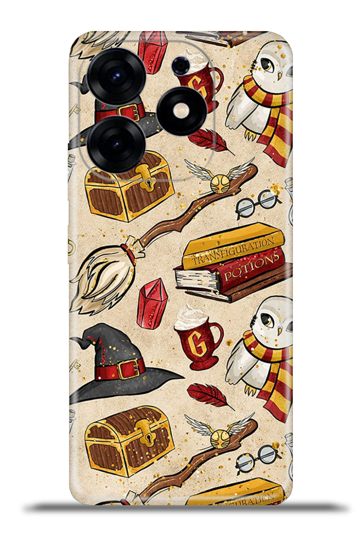 Tecno Spark 10 Pro Esnek Silikon Kamera Koruma 4k Desenli Özel Tasarım - Gryffindor