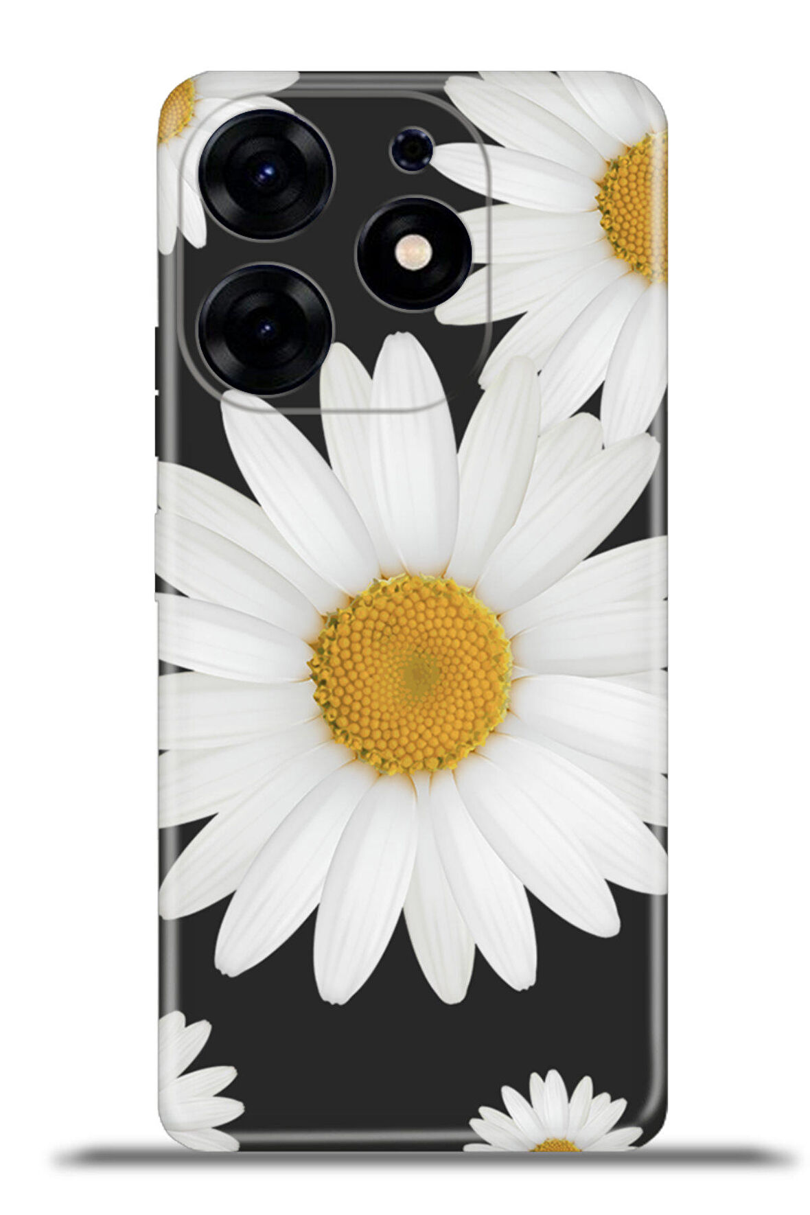 Tecno Spark 10 Pro Esnek Silikon Kamera Koruma 4k Desenli Özel Tasarım - Papatya