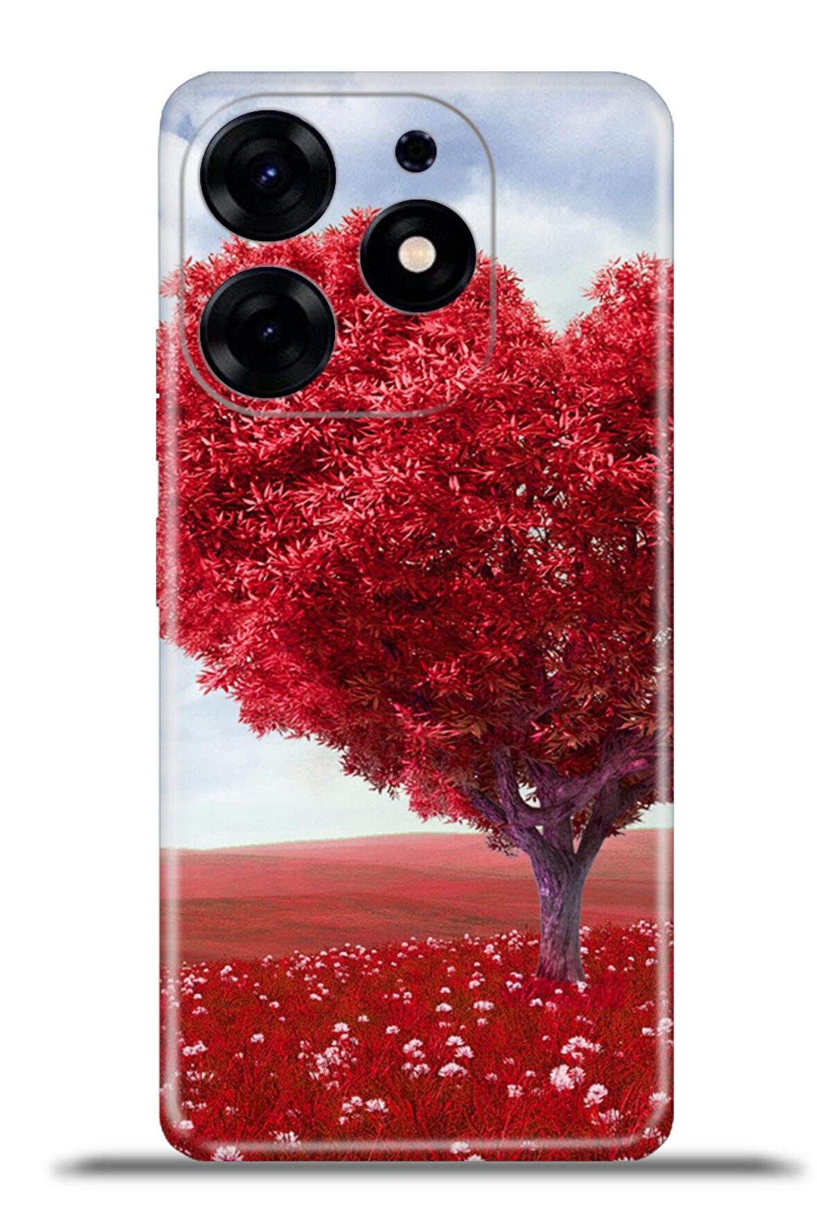 Tecno Spark 10 Pro Esnek Silikon Kamera Koruma 4k Desenli Özel Tasarım - Kalp Gölgesi