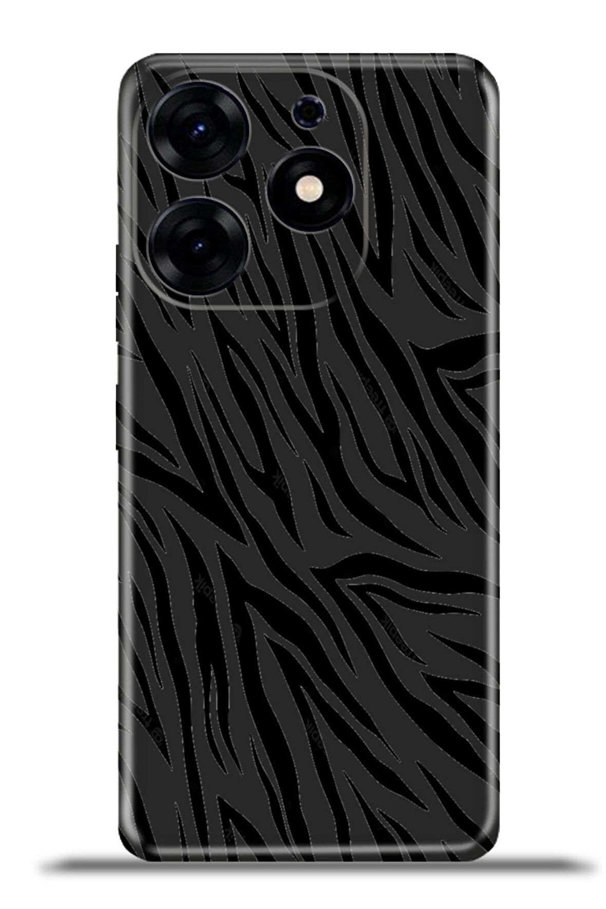 Tecno Spark 10 Pro Esnek Silikon Kamera Koruma 4k Desenli Özel Tasarım - Zebra Mod