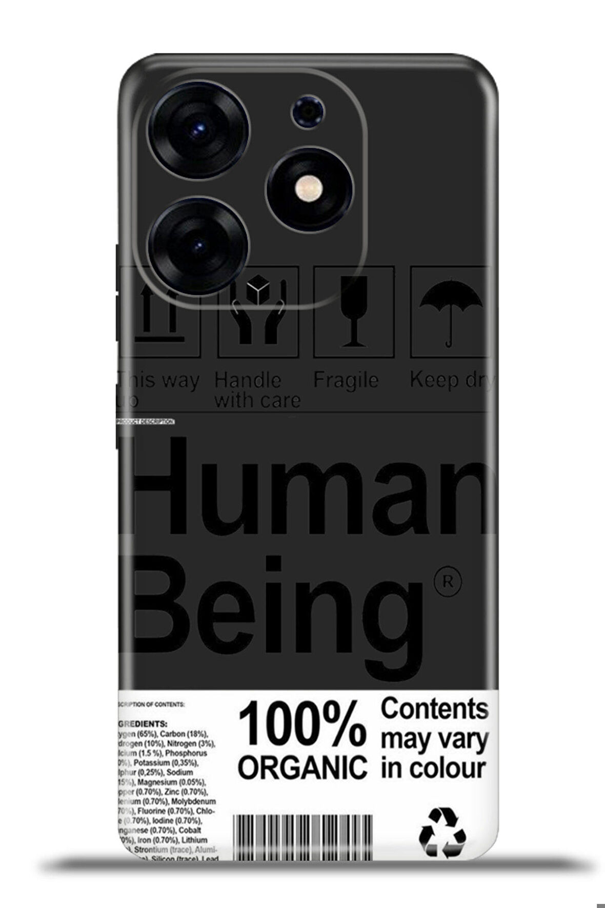 Tecno Spark 10 Pro Esnek Silikon Kamera Koruma 4k Desenli Özel Tasarım - İnsan İçeriği