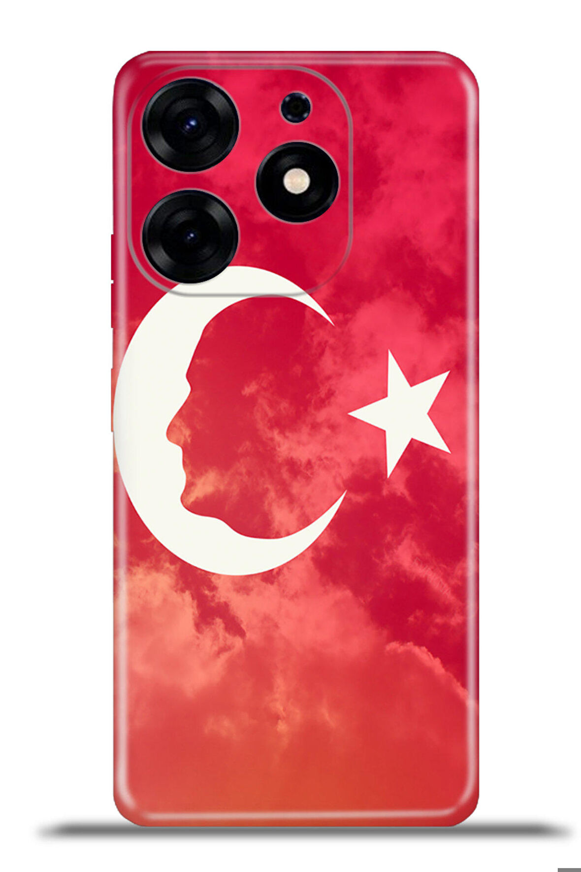 Tecno Spark 10 Pro Esnek Silikon Kamera Koruma 4k Desenli Özel Tasarım - Ay Yildiz Atatürk