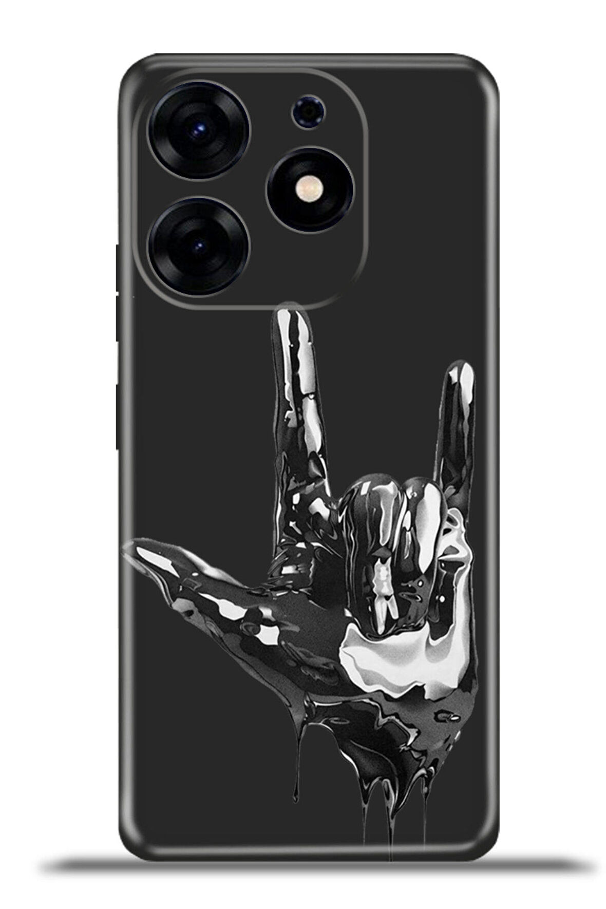 Tecno Spark 10 Pro Esnek Silikon Kamera Koruma 4k Desenli Özel Tasarım - Rocknroll