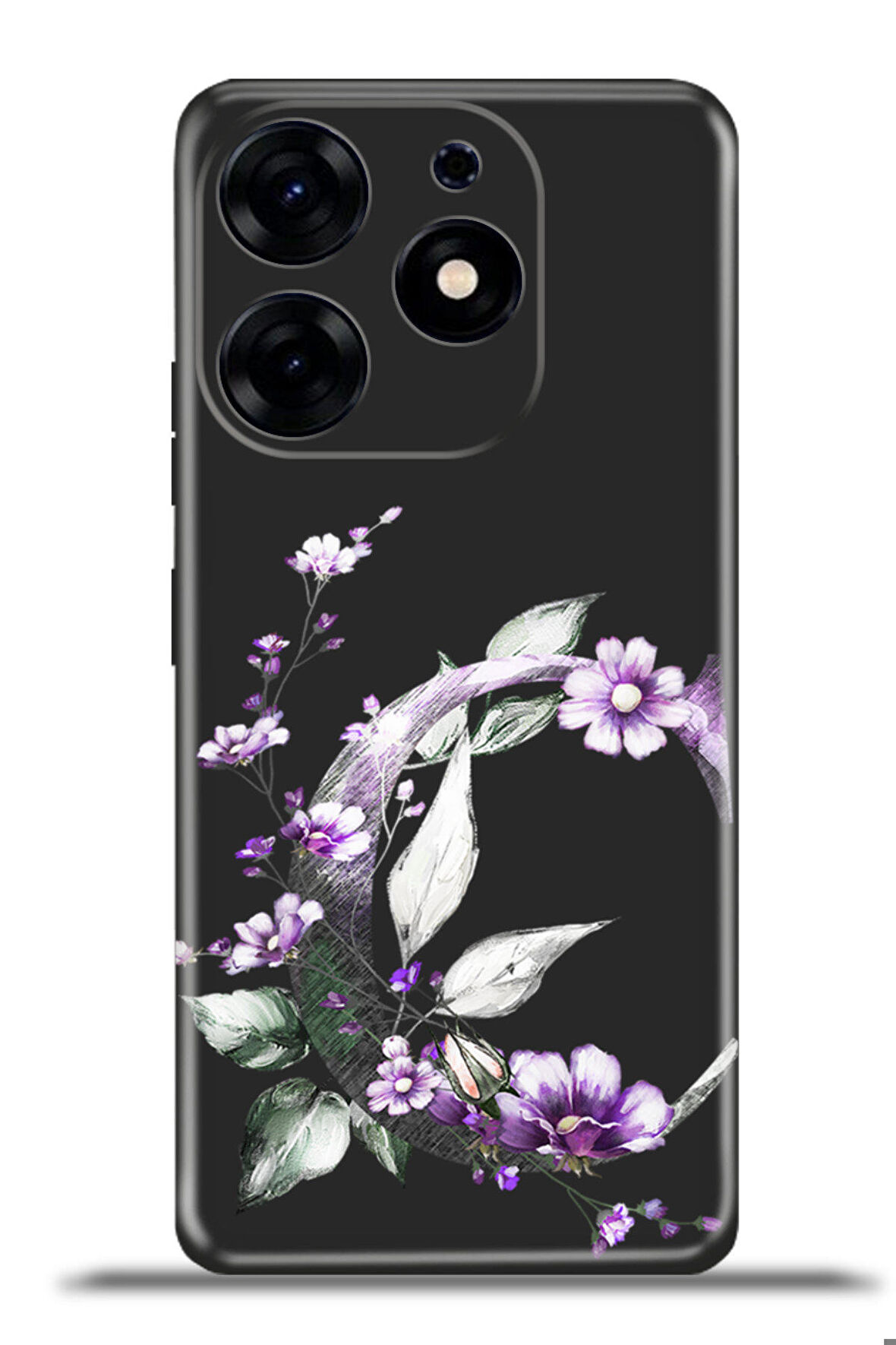 Tecno Spark 10 Pro Esnek Silikon Kamera Koruma Kişiye Özel Harfler Flora - C Harfi