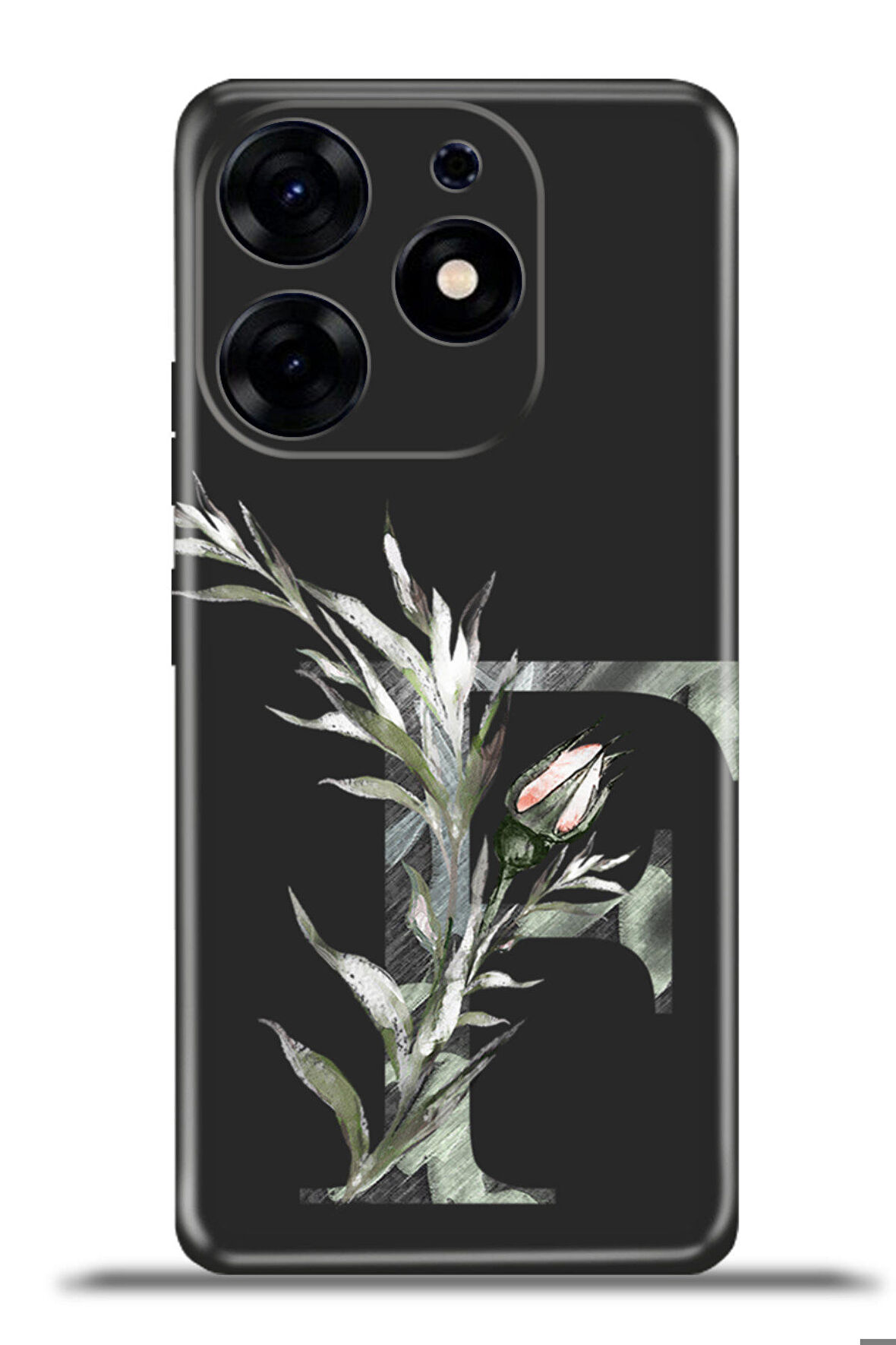 Tecno Spark 10 Pro Esnek Silikon Kamera Koruma Kişiye Özel Harfler Flora - F Harfi