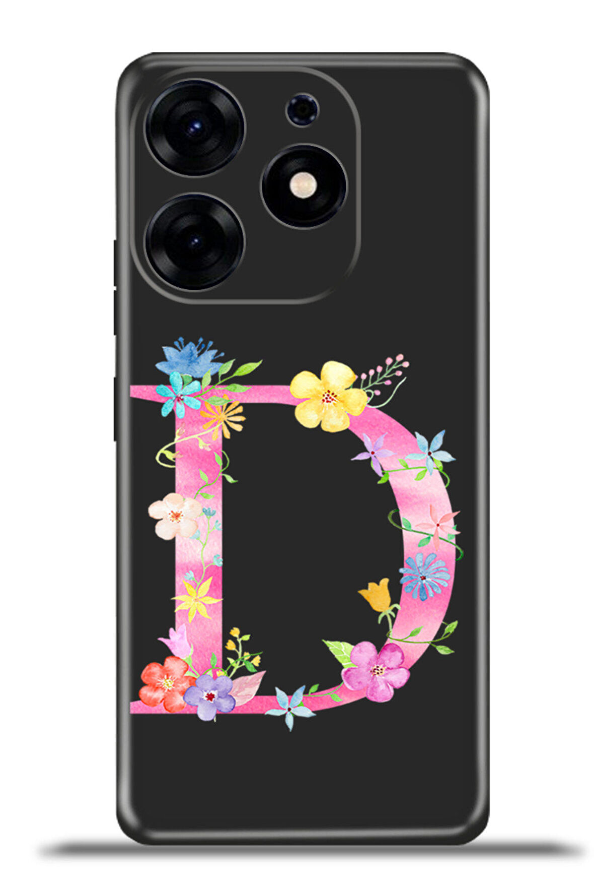 Tecno Spark 10 Pro Esnek Silikon Kamera Koruma Kişiye Özel Harfler Kai - D Harfi