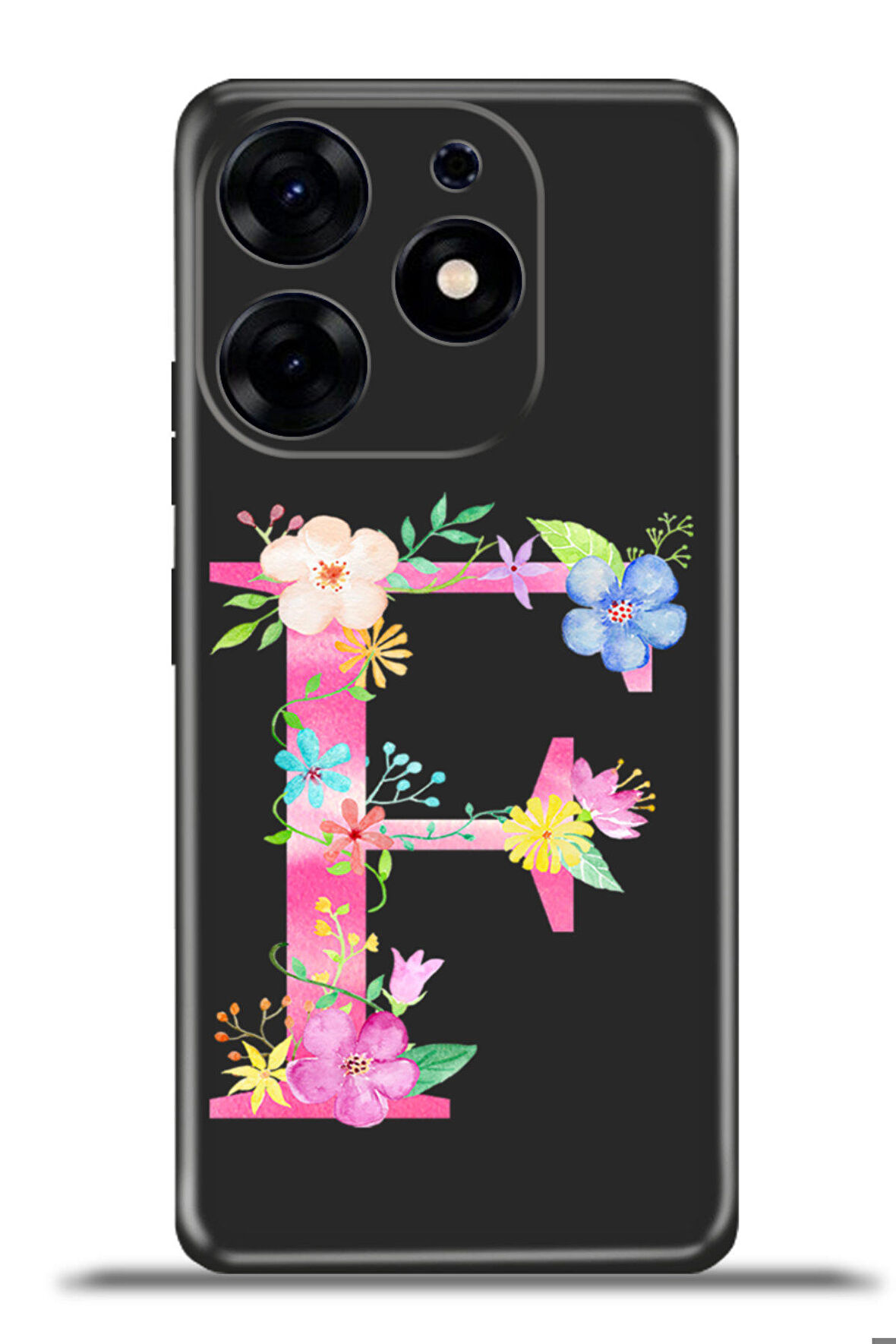 Tecno Spark 10 Pro Esnek Silikon Kamera Koruma Kişiye Özel Harfler Kai - F Harfi