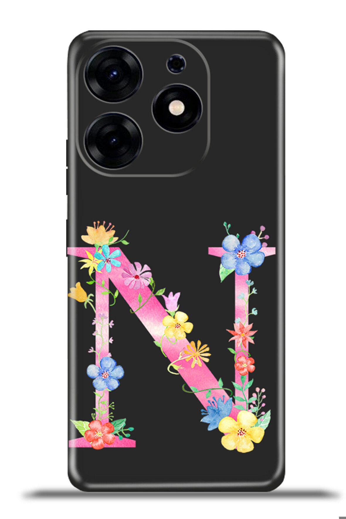 Tecno Spark 10 Pro Esnek Silikon Kamera Koruma Kişiye Özel Harfler Kai - N Harfi