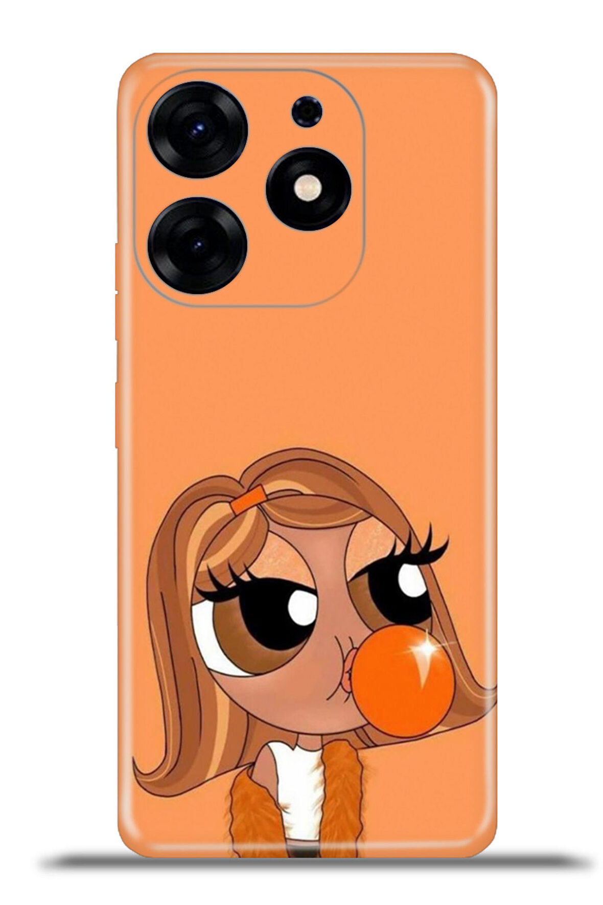 Tecno Spark 10 Pro Esnek Silikon Kamera Koruma 4k Desenli Özel Tasarım - Power Puff