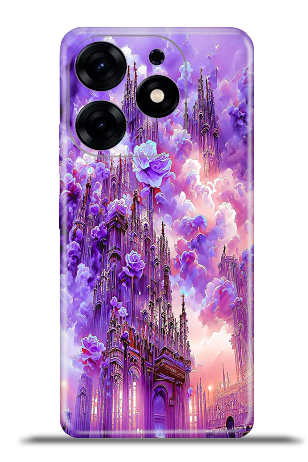 Tecno Spark 10 Pro Esnek Silikon Kamera Koruma 4k Desenli Özel Tasarım - Pembe Kale