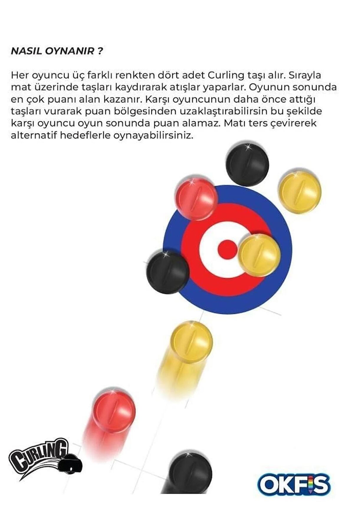 Curling Ekransız Vakit Geçirme Aktivitesi Aile Etkileşimi Kutu Oyunu
