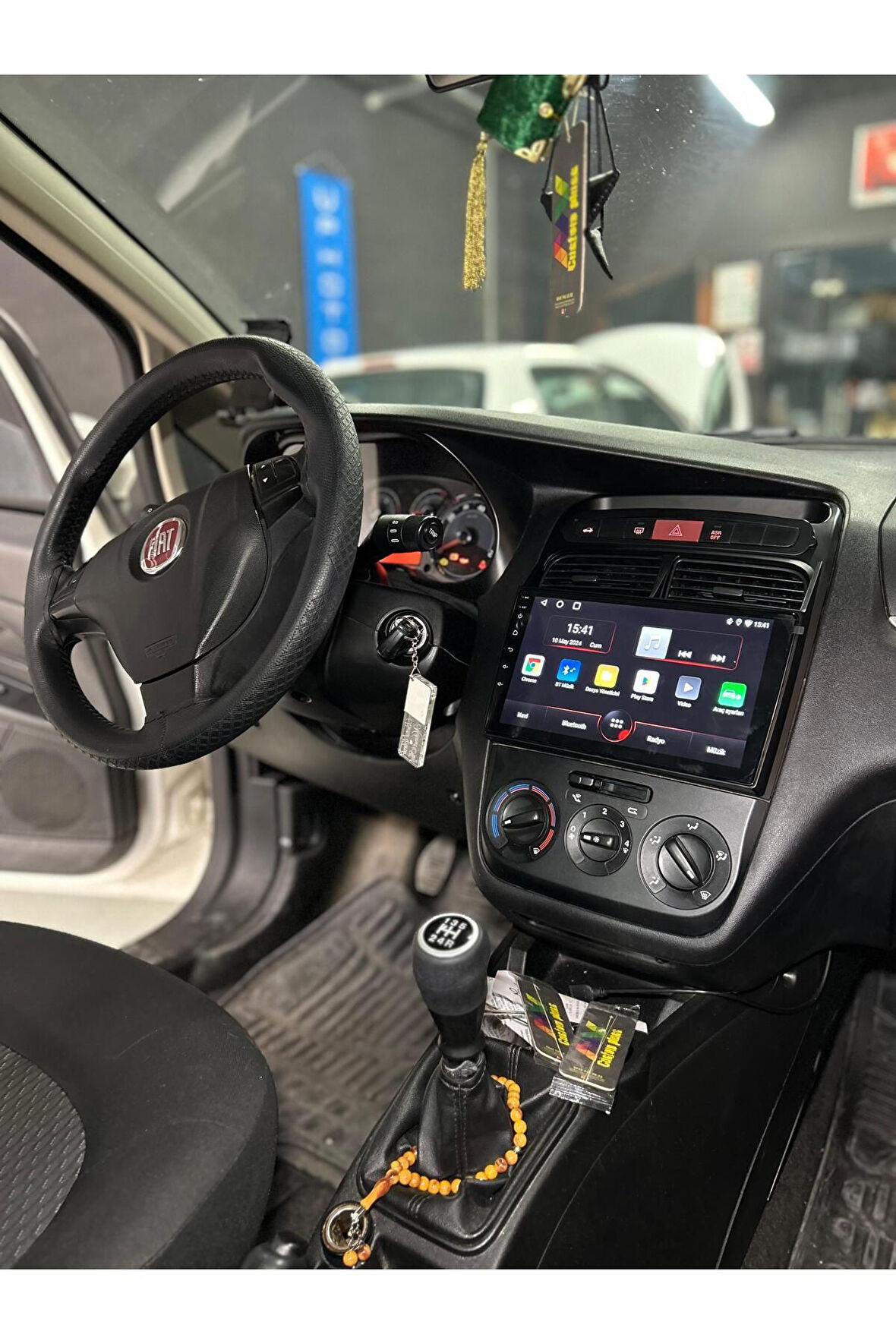 Fiat Linea 2007-2011 Uyumlu Çerçeveli Android 12 Multimedya Carplay 6gb Ram 64gb Hdd Ekran