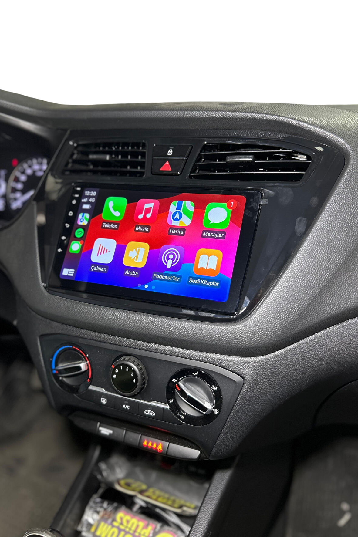Hyundai İ20 Çerçeveli Android 12 Multimedya Carplay 4GB RAM+64GB HDD Navigasyon Ekran