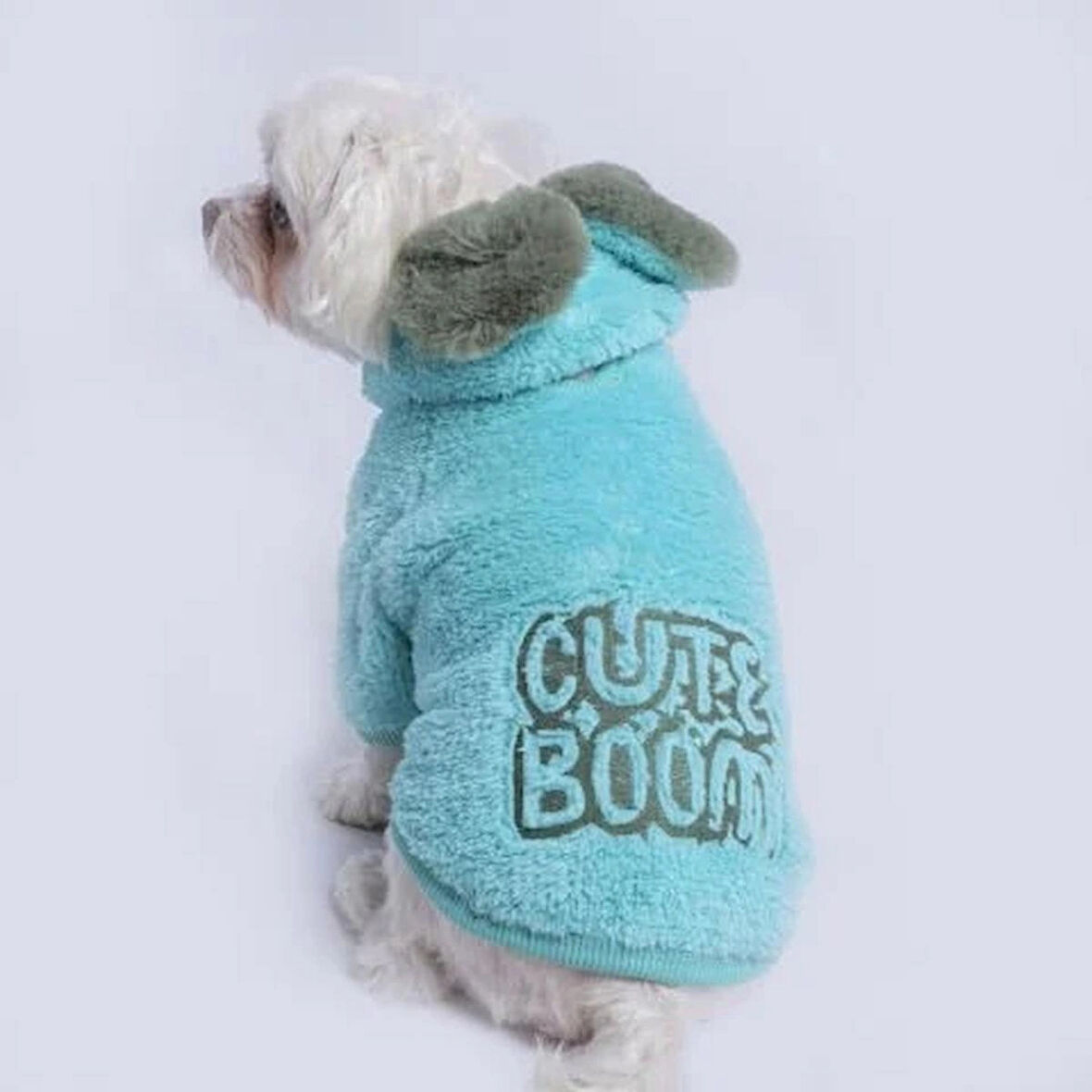 Gedyco Cute Boom Premium Peluş Orta Irk Köpek Sweatshirtü (8 kg-20 kg arası köpeklere uygundur)