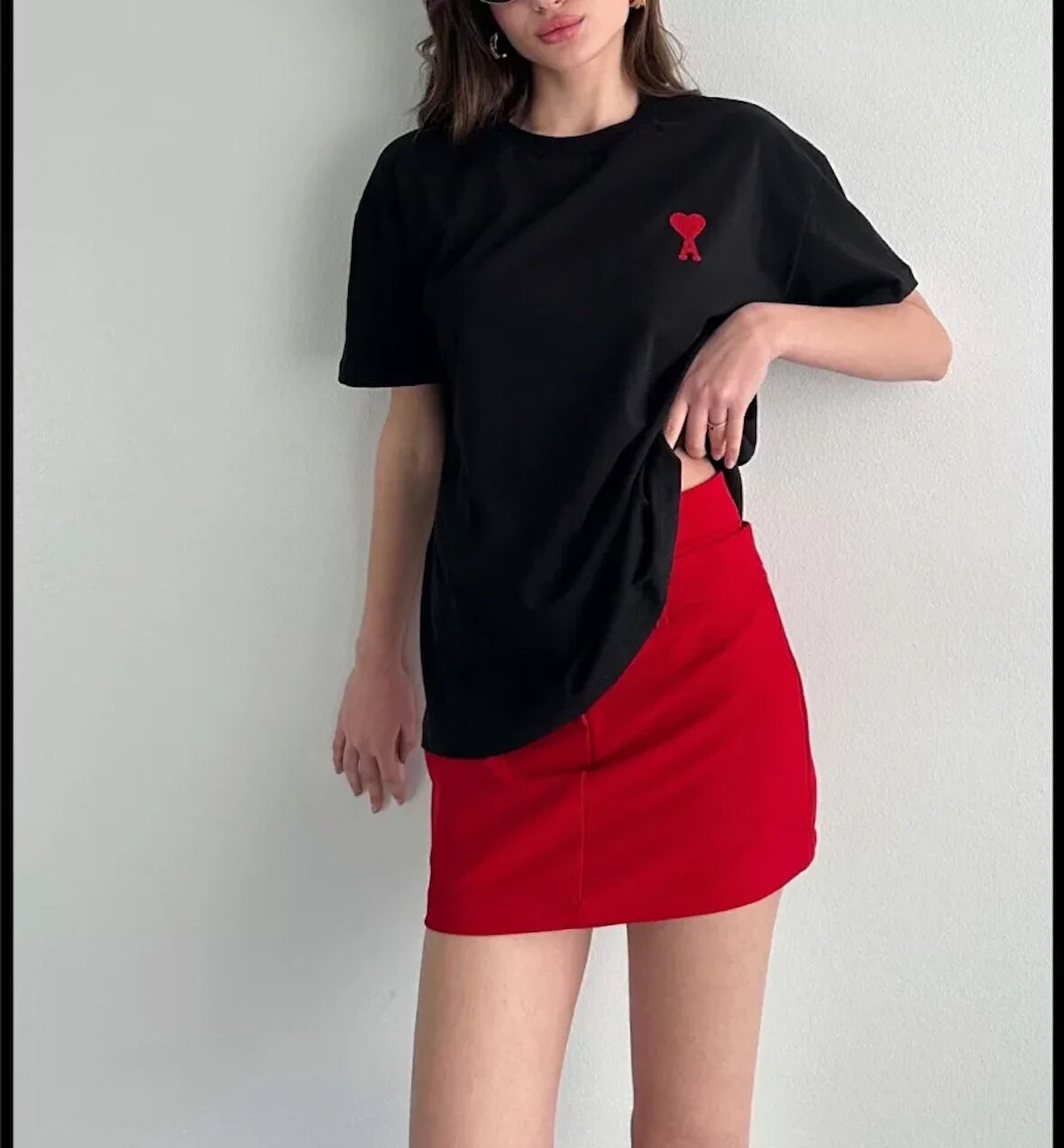 civetta Unisex Bisiklet Yaka Baskılı Oversize T-Shirt - Siyah