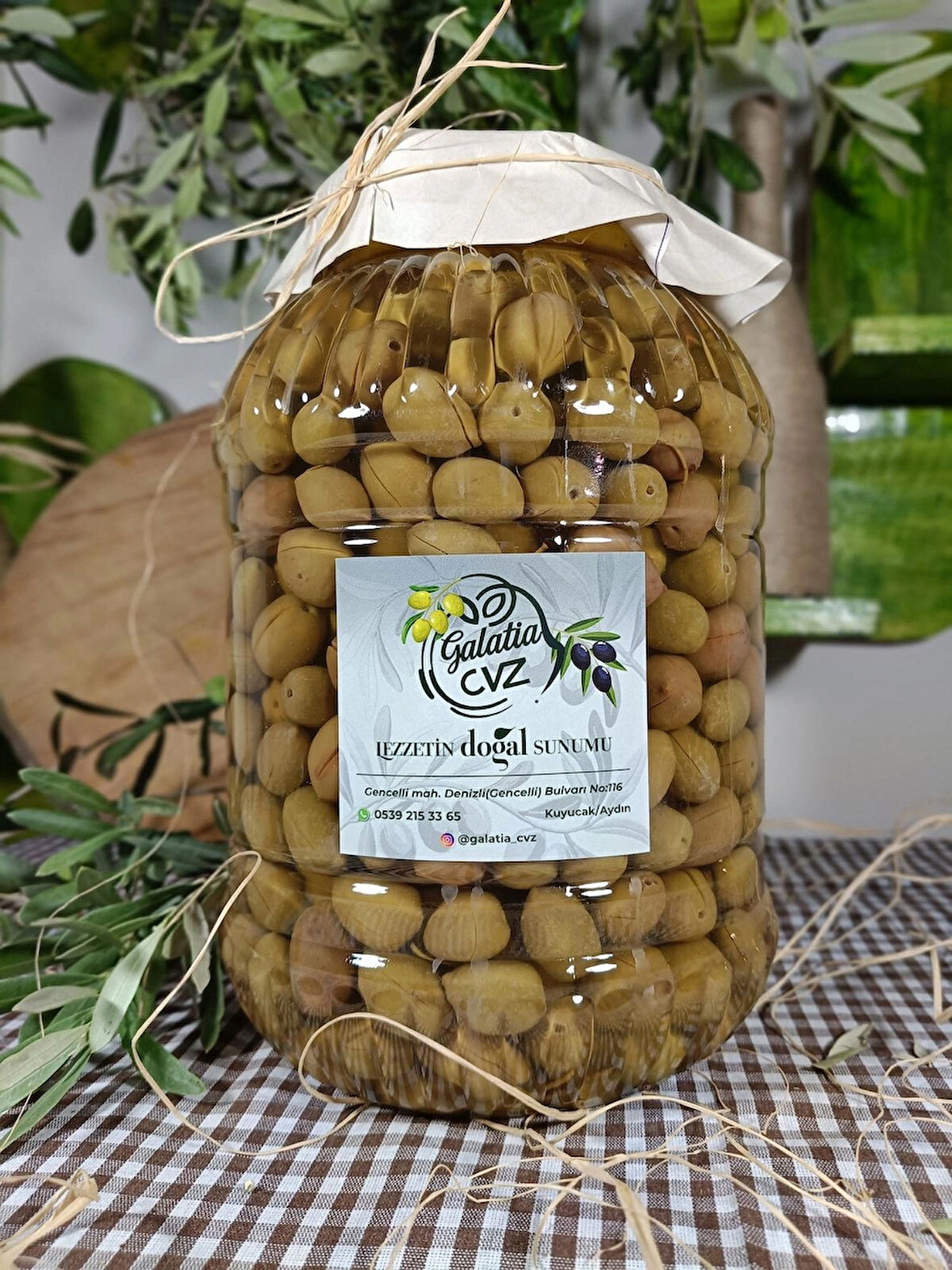 Aydın Yöresi Memecik Cinsi Sofralık Tatlandırılmış Çizik Zeytin 3 Kg