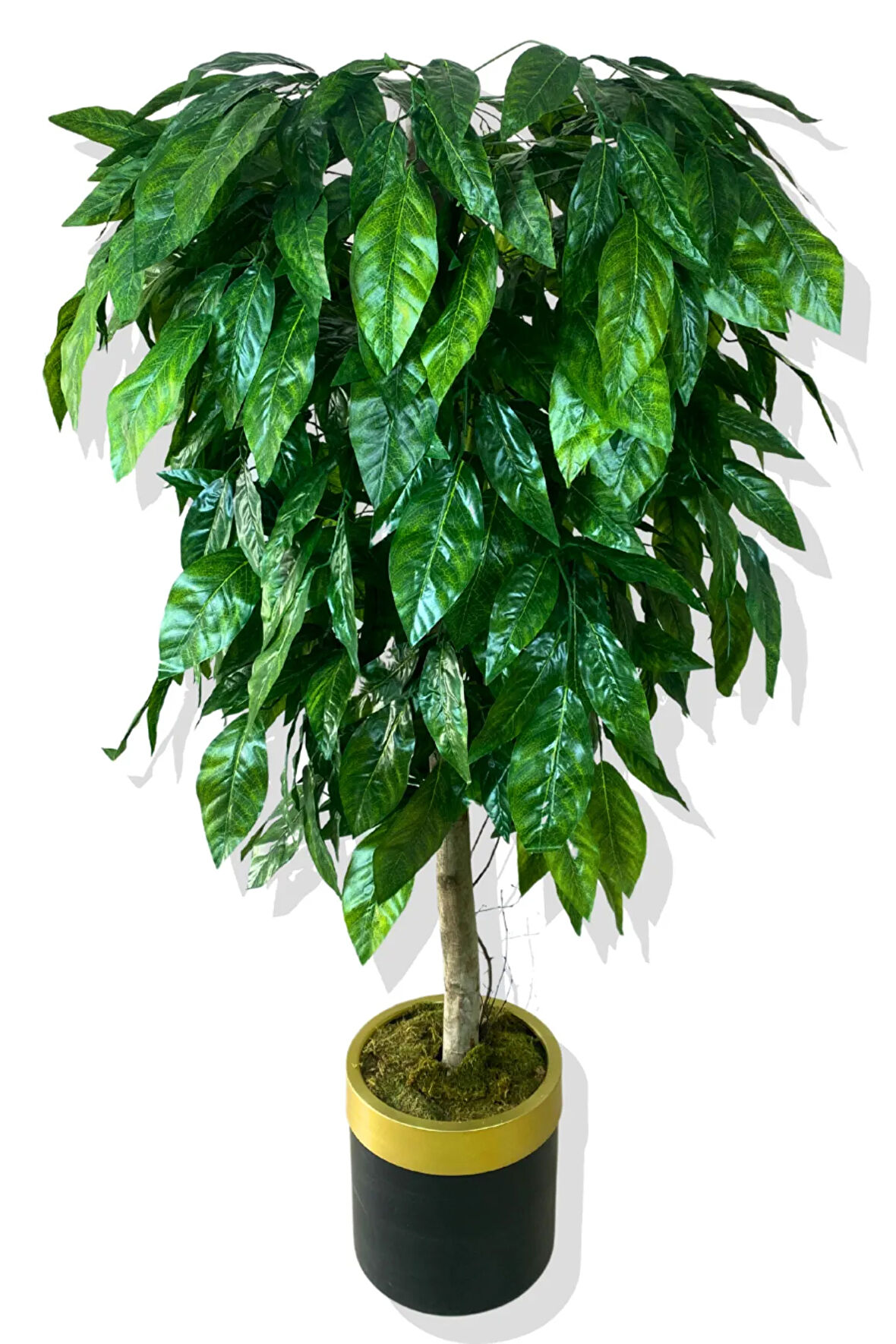 Yapay Yeşil Ceviz Ağacı 160 Cm Gold Kemerli 25x25 Saksı