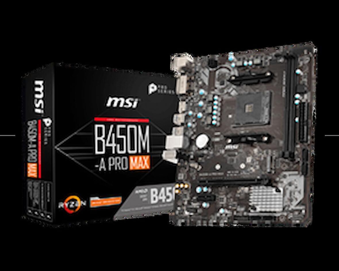 MSI B450M-A Pro Max AMD A450 AM4 DDR4 4133 MHz Masaüstü Anakart