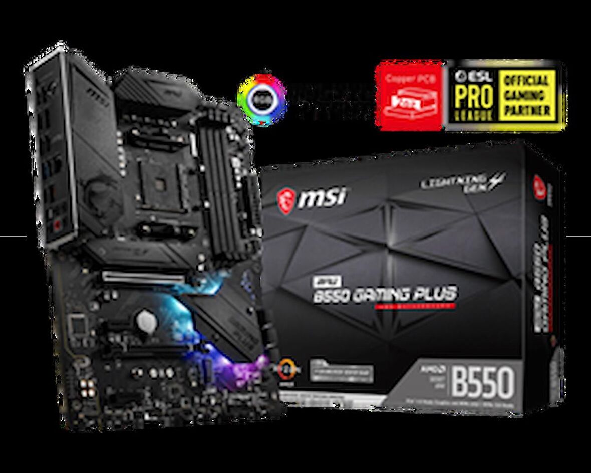 MSI MPG B550 GAMING PLUS AM4 DDR4 SES GLAN DP/HDMI SATA3 USB3.2 ATX