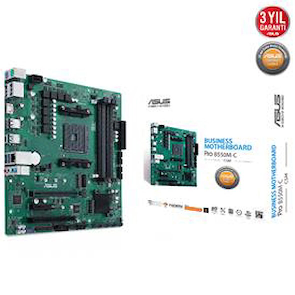 Asus Pro B550M-C AMD B550 AM4 DDR4 4800 MHz Masaüstü Anakart