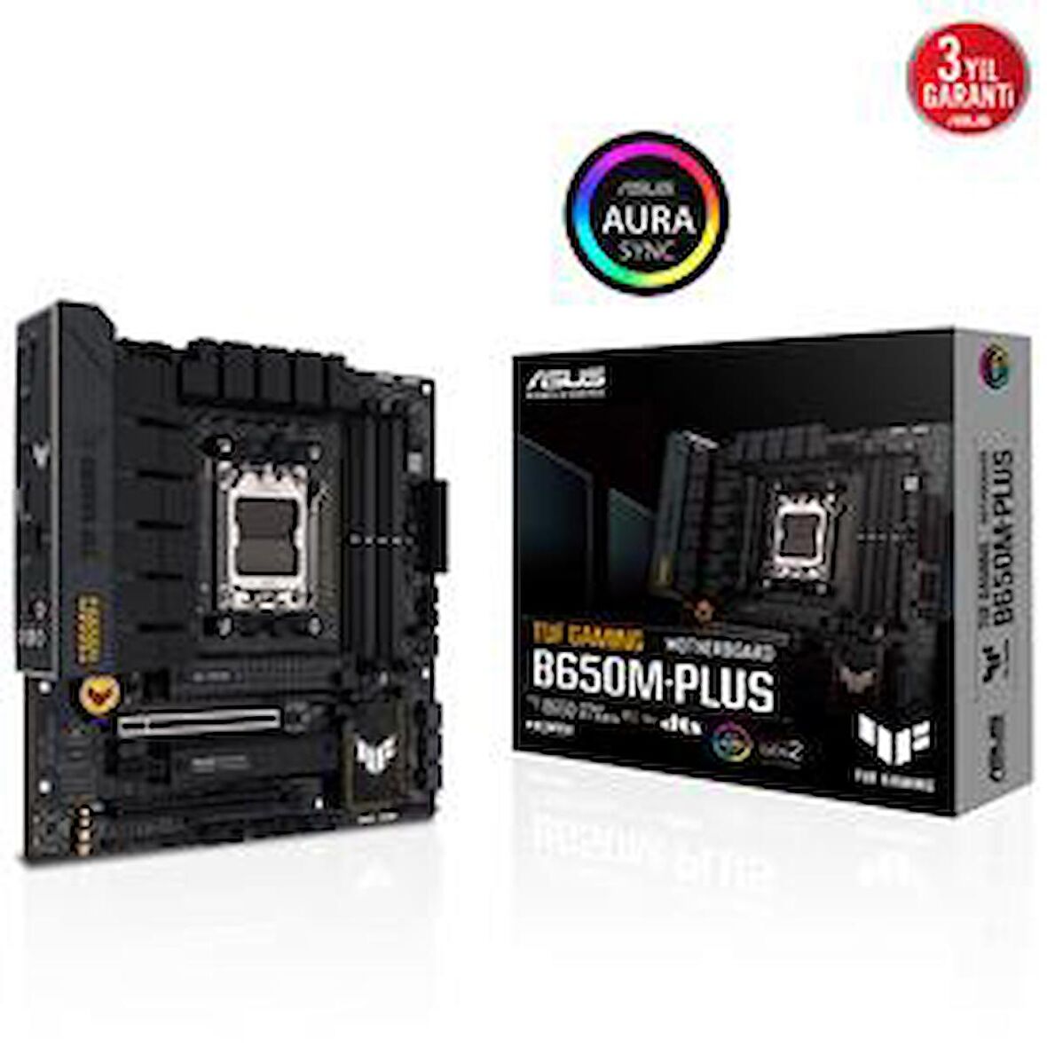 Asus B650M-Plus AMD B650 AM5 DDR5 6400 MHz Gaming Anakart