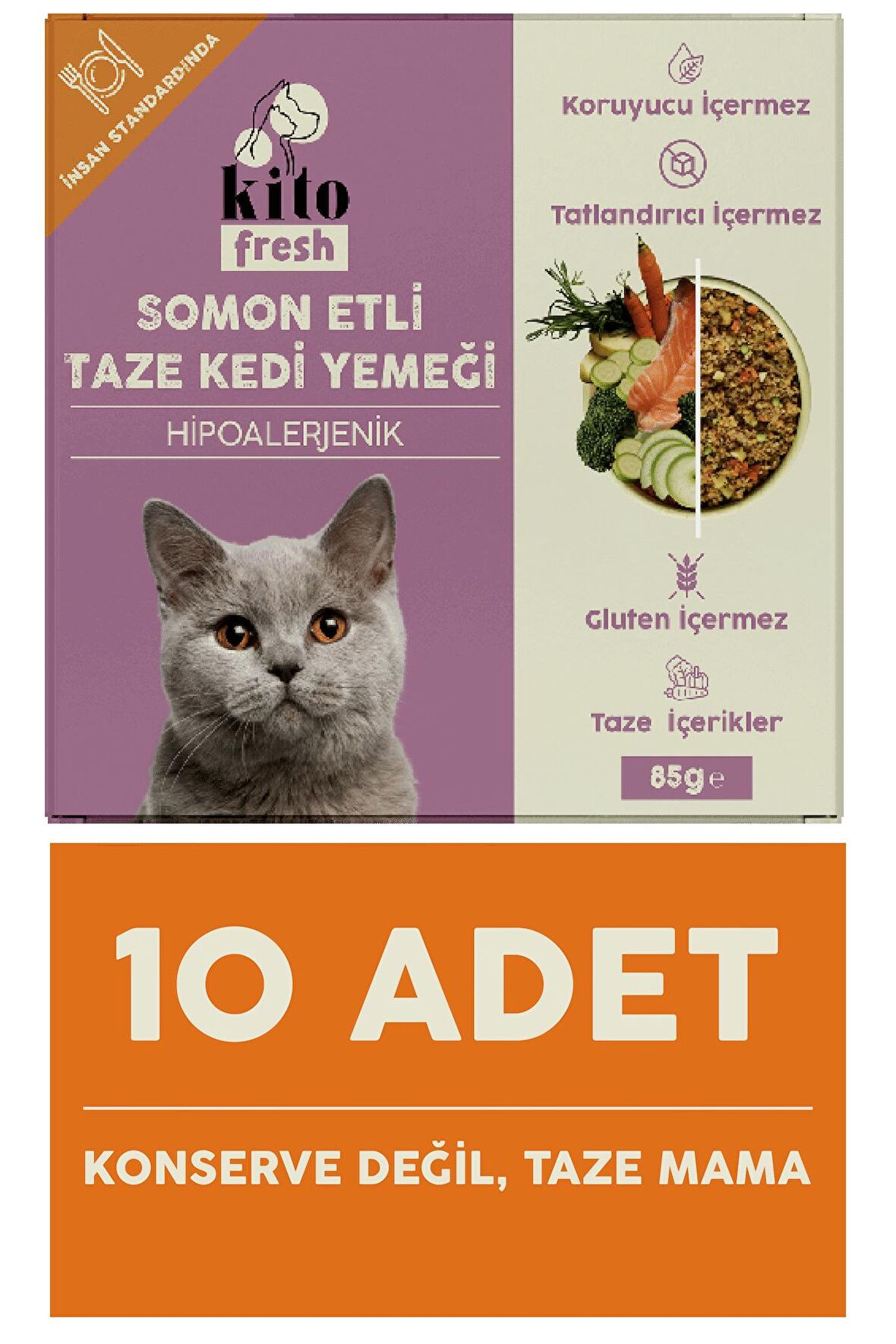 Somon Etli Kedi Kito Fresh X 10 (850 gr)