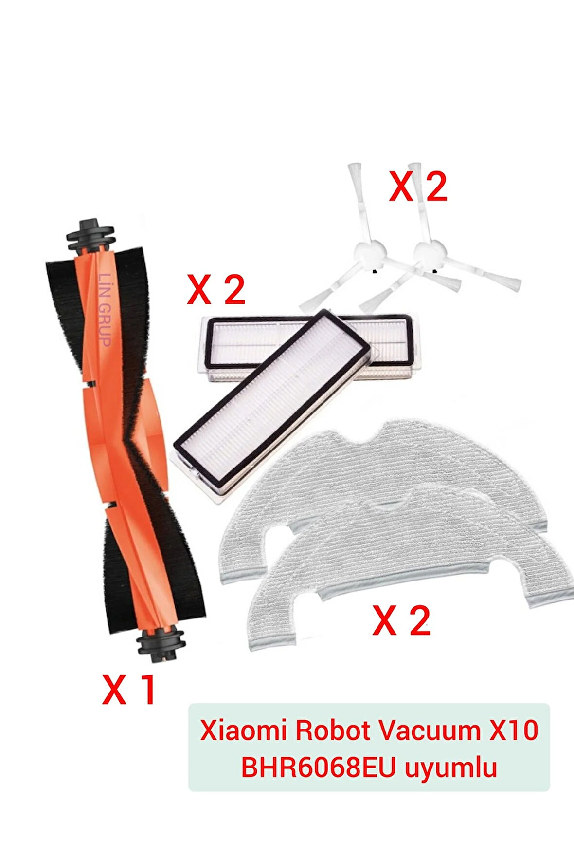 Dreame D9 + plus ve D10+ plus modellerine uyumlu yedek parça seti