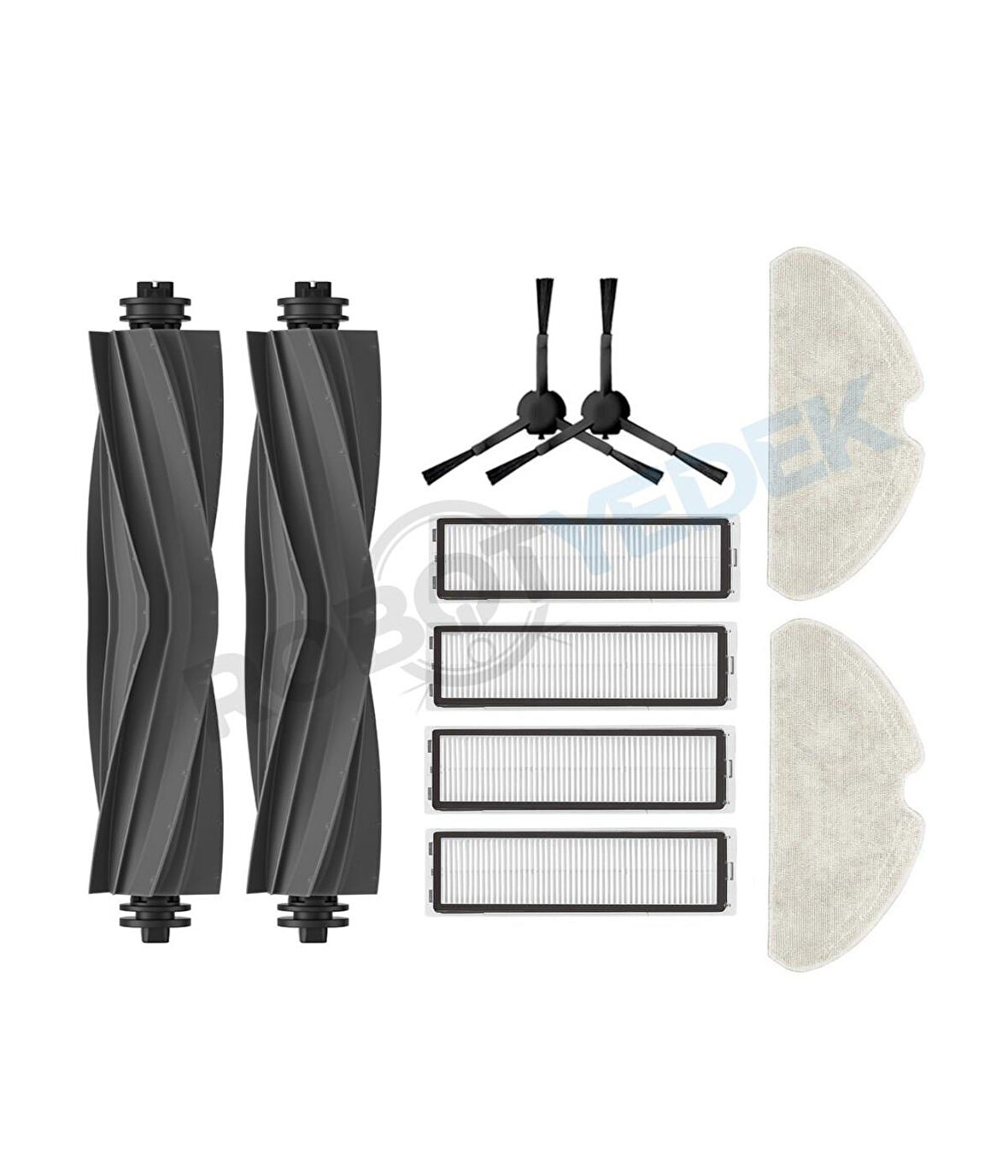 Dreame D10S D10S Pro Uyumlu Yedek Silikon Fırça Hepa Filtre Mop Seti-10 Parça