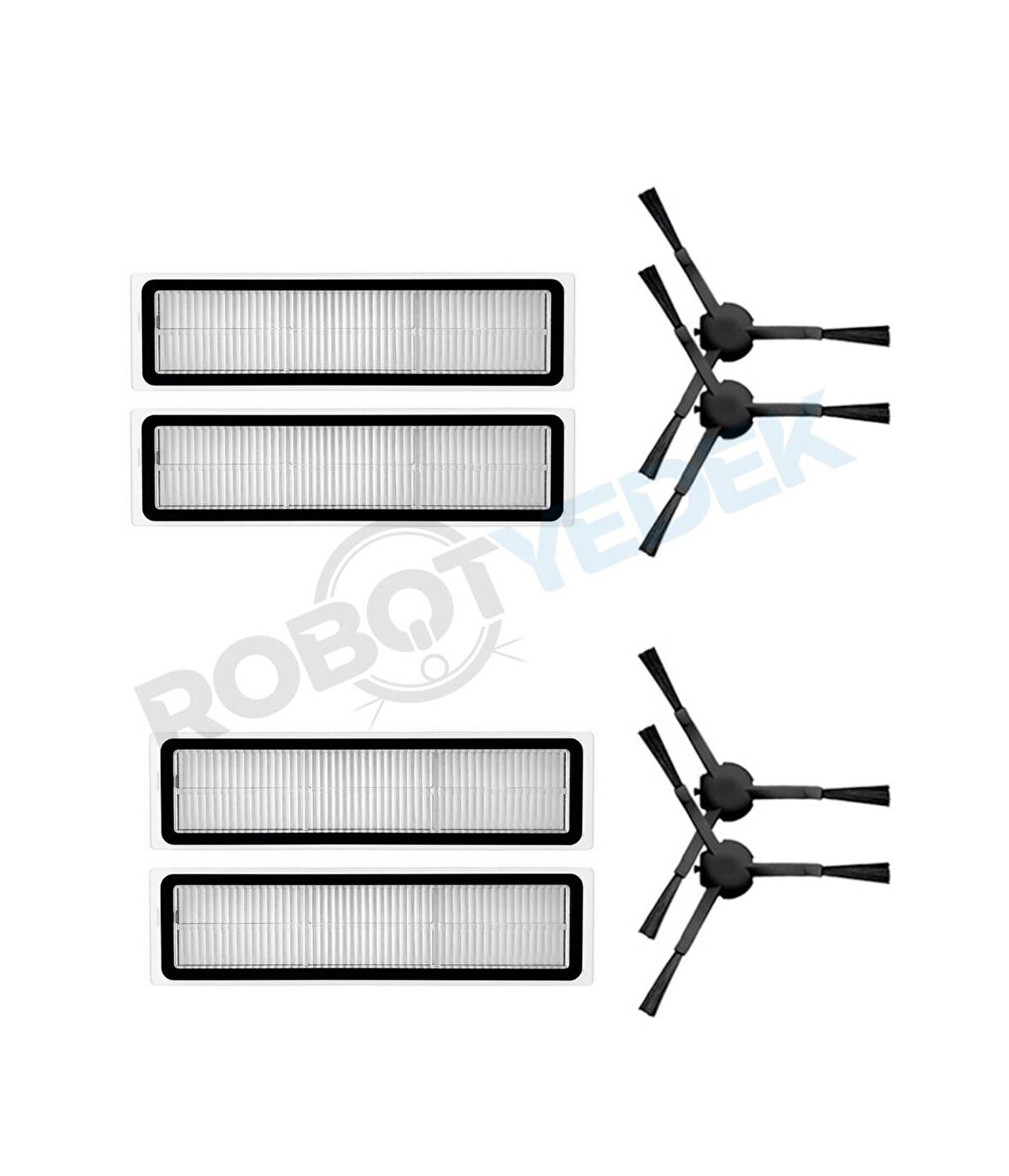 Dreame D10S D10S Pro Uyumlu Yedek Hepa Filtre ve Yan Fırça-8 Parça