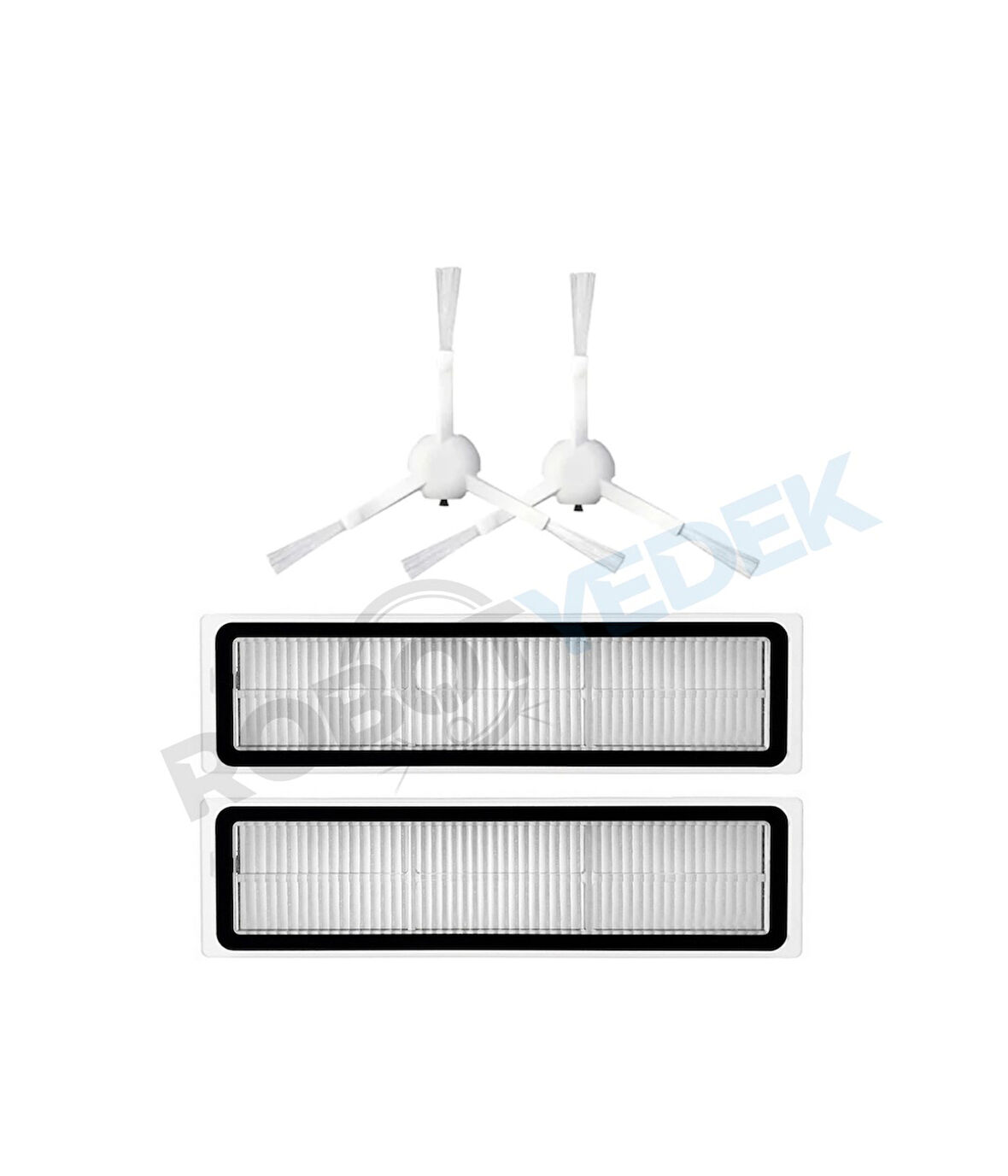 Dreame D10S D10S Pro Uyumlu Yedek Hepa Filtre ve Beyaz Yan Fırça-4 Parça