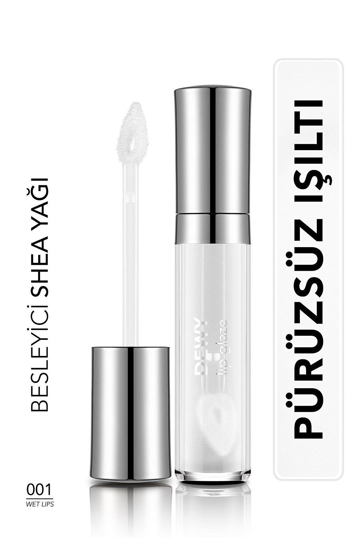 Flormar Besleyici Dudak Parlatıcısı - Dewy Lip Glaze - 001 Wet Lips-8682536068017