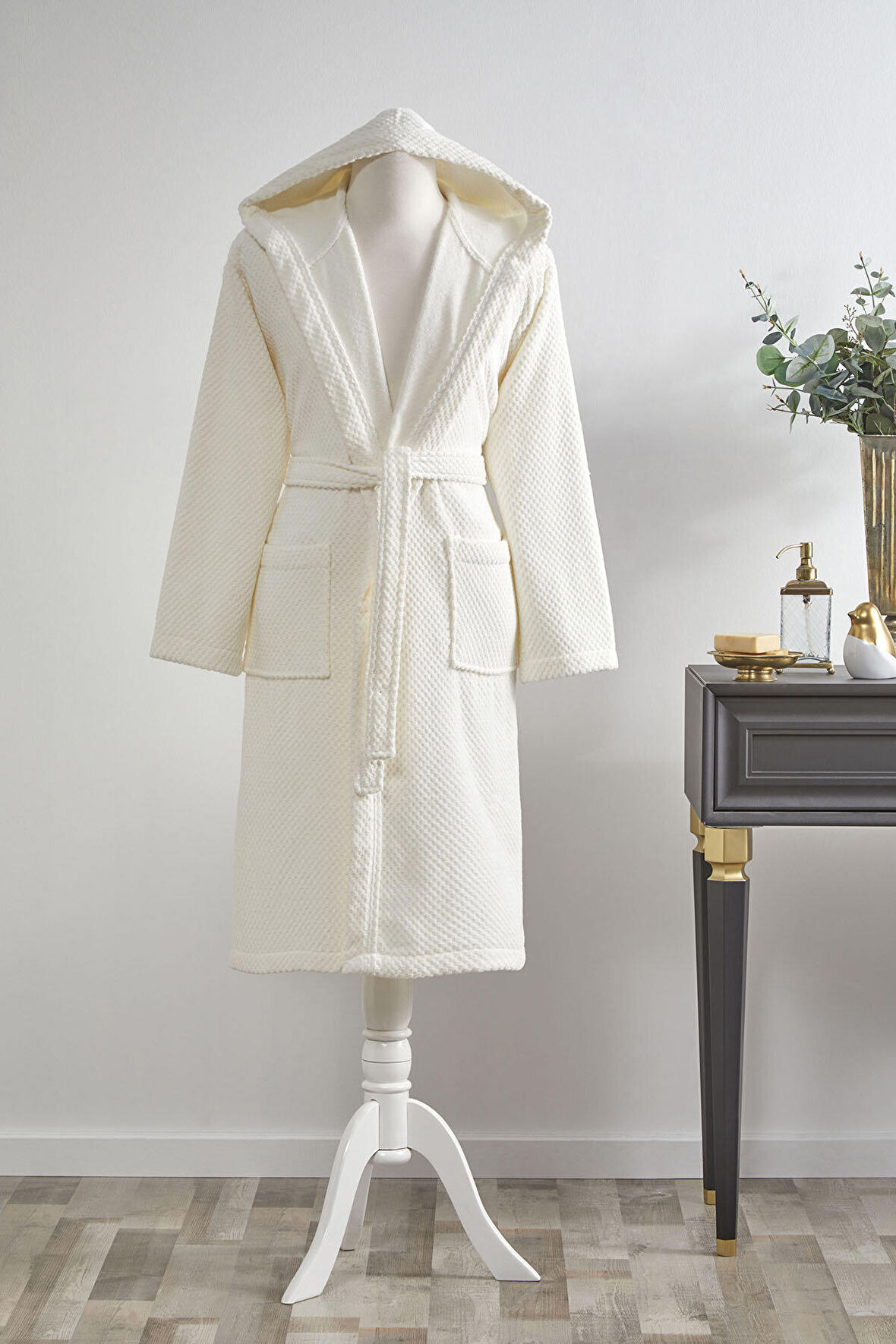 Özdilek Bright Kadife Kapüşonlu Bornoz