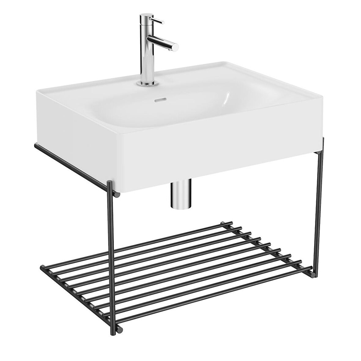 VitrA Equal 64082 Lavabo Ünitesi, 60 cm, Raflı, Beyaz