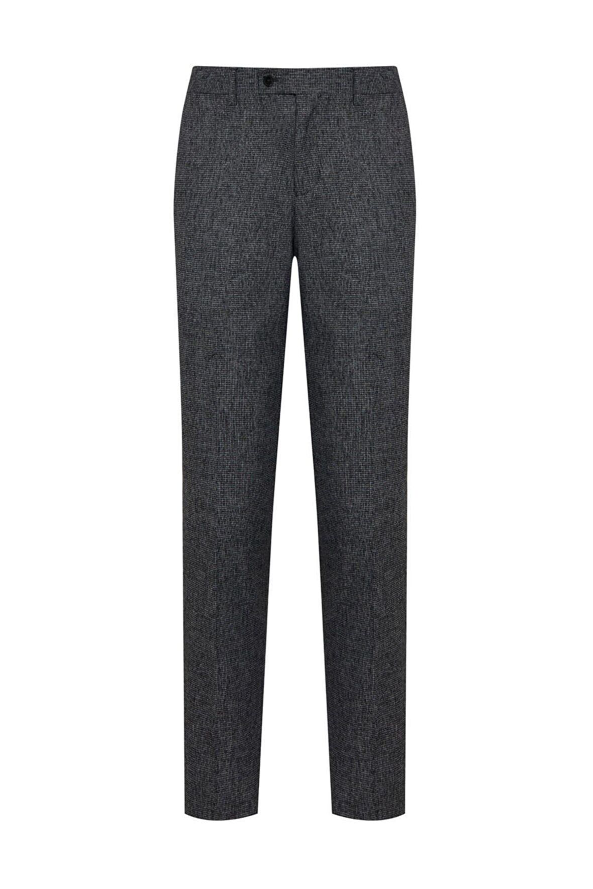 Lacivert Desenli Slim Fit Kumaş Pantolon | 42
