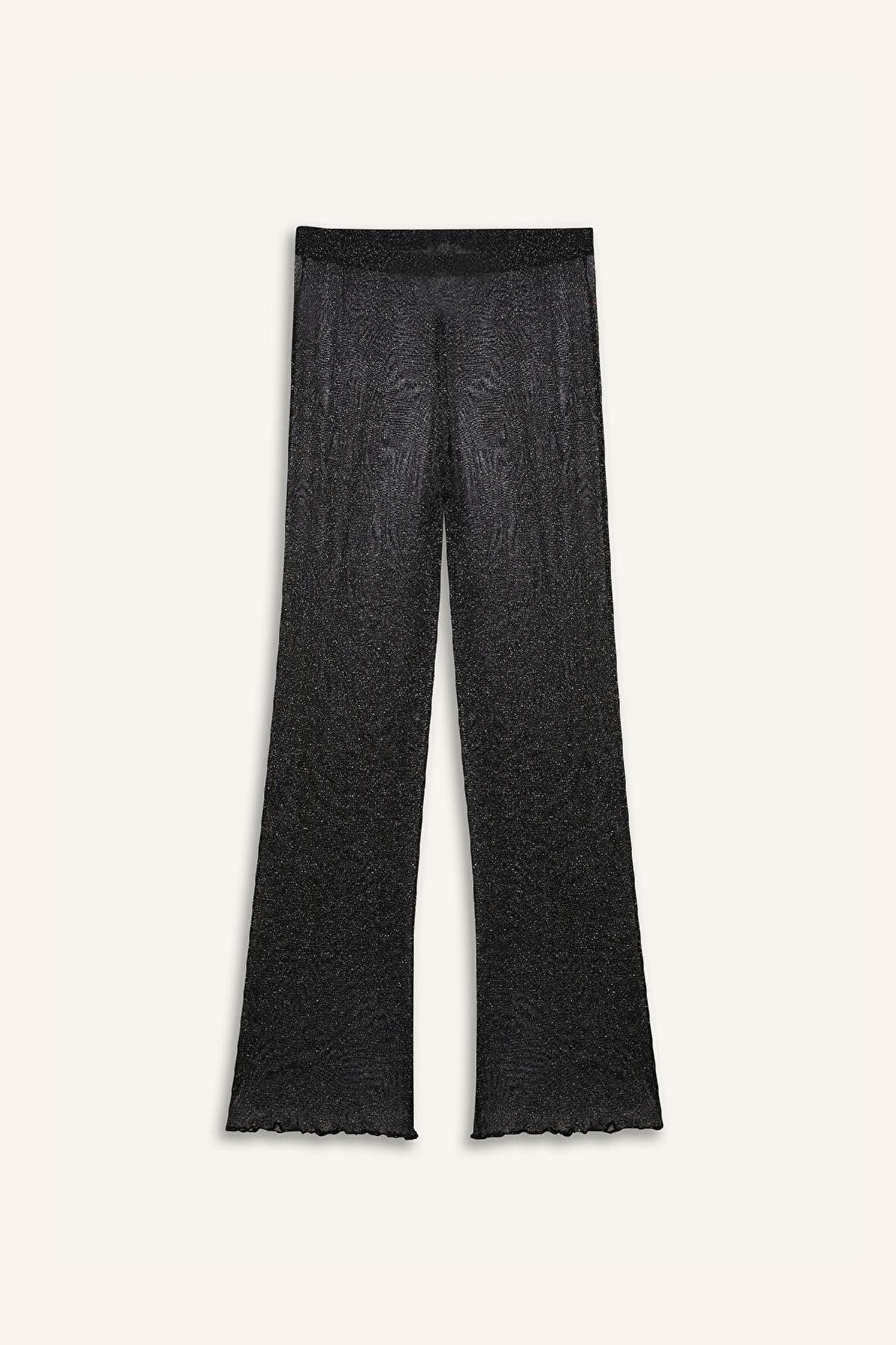 DeFacto Regular Fit Parlak Kumaş Plaj Pantolonu-Fall in Love C5149AX24SMBK81