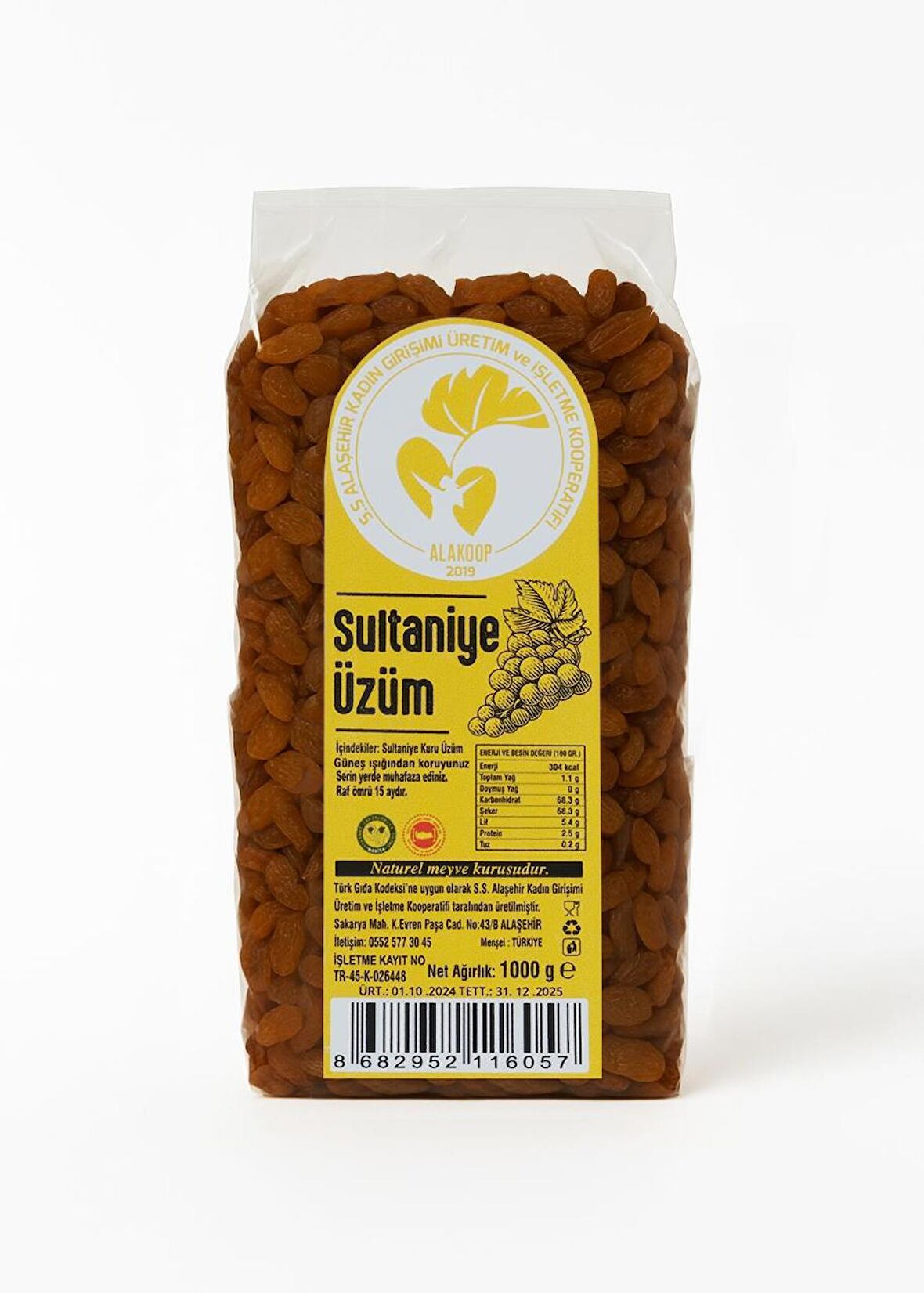 Sultaniye kuru üzüm 1 kg