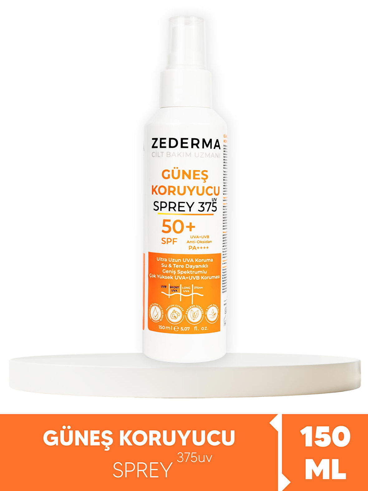 Güneş Koruyucu Sprey Spf 50+ 150 ml UVA + UVB